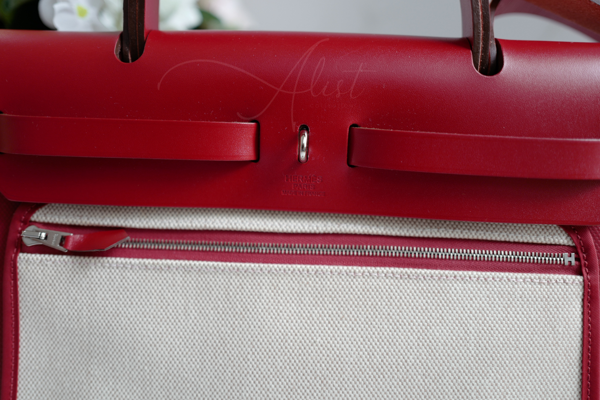 BNIB Hermes Herbag Zip 31 Berline Rouge Piment Waterproof