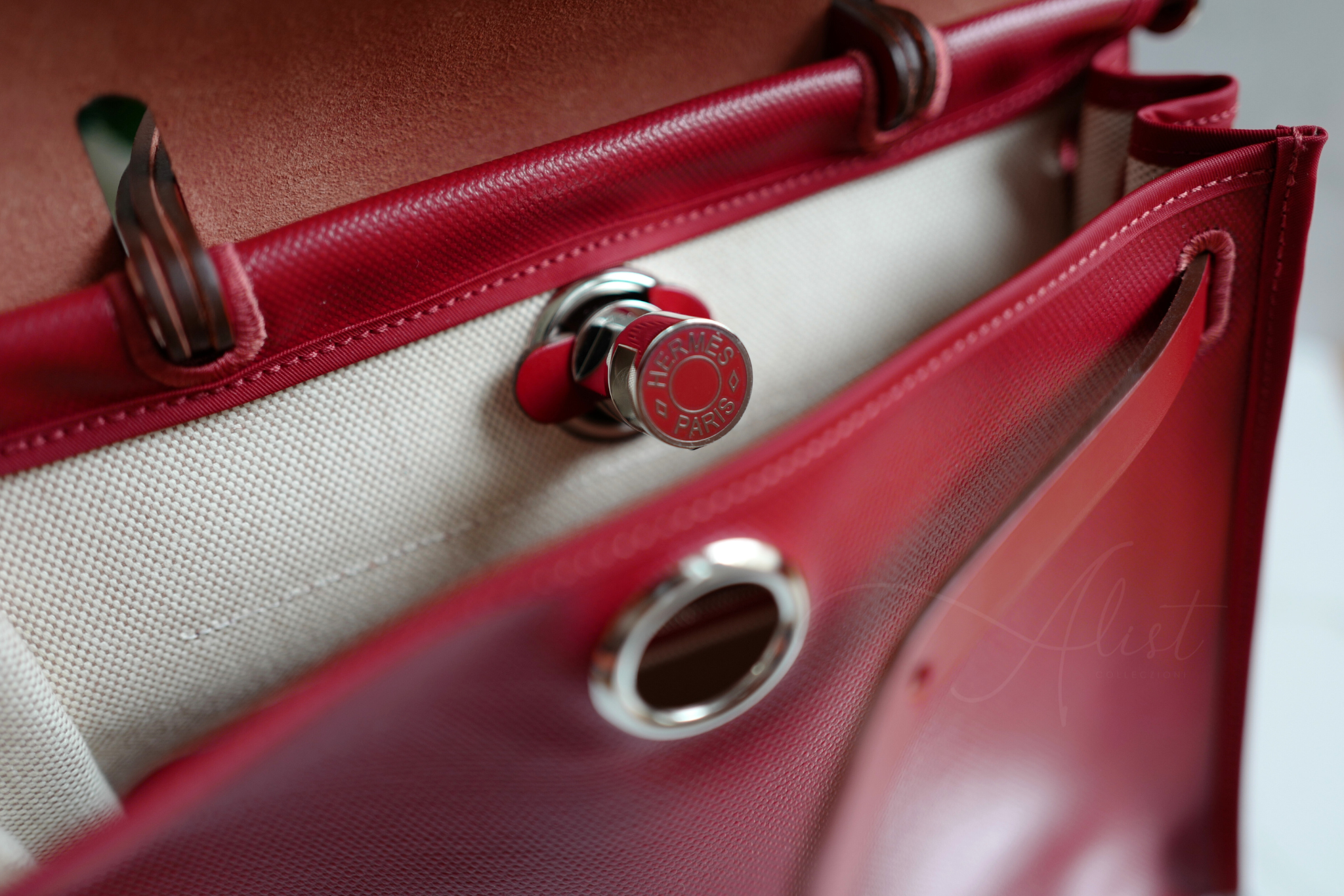 BNIB Hermes Herbag Zip 31 Berline Rouge Piment Waterproof