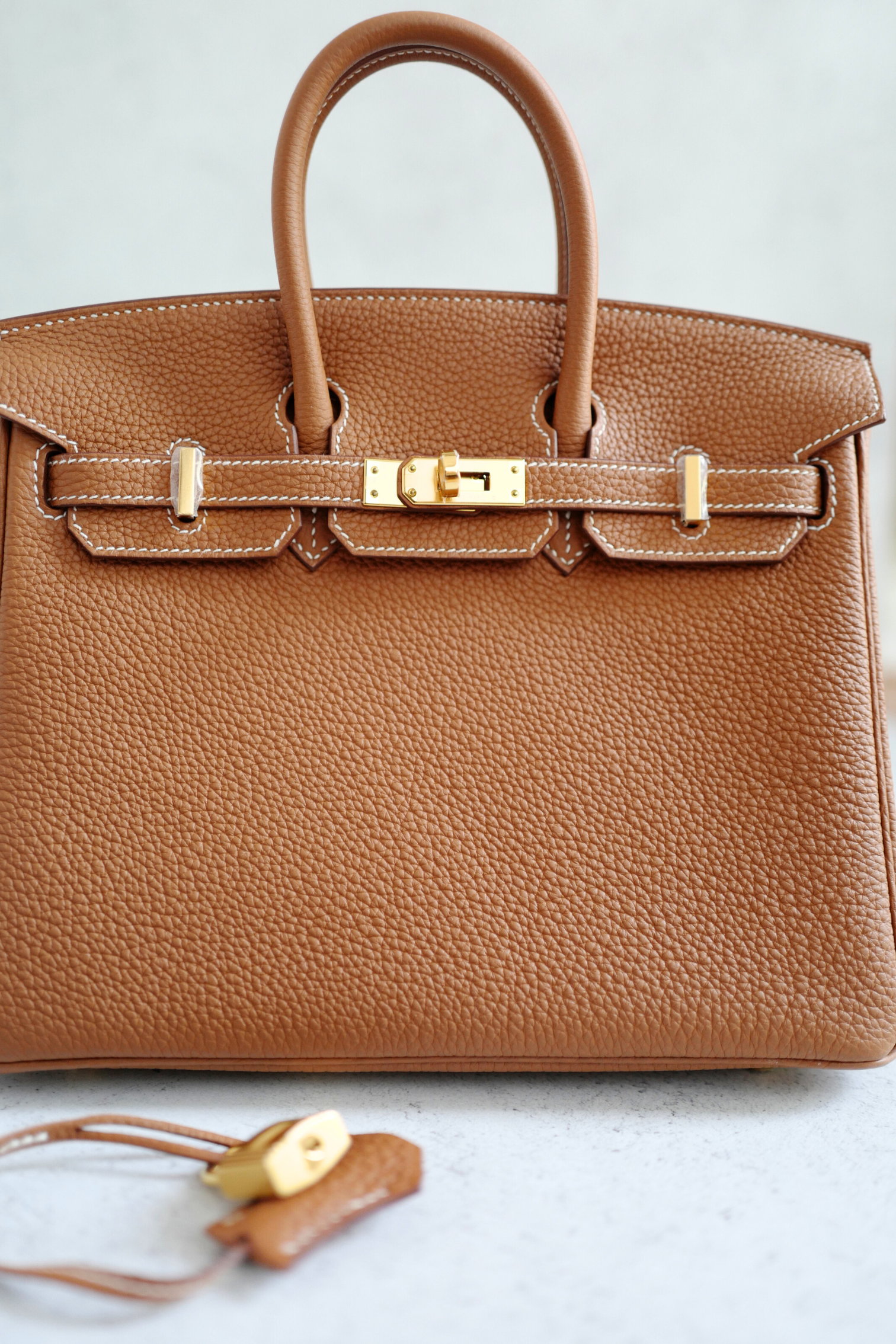 BNIB Hermès Birkin 25 Bag Gold Togo Leather with Gold Hardware