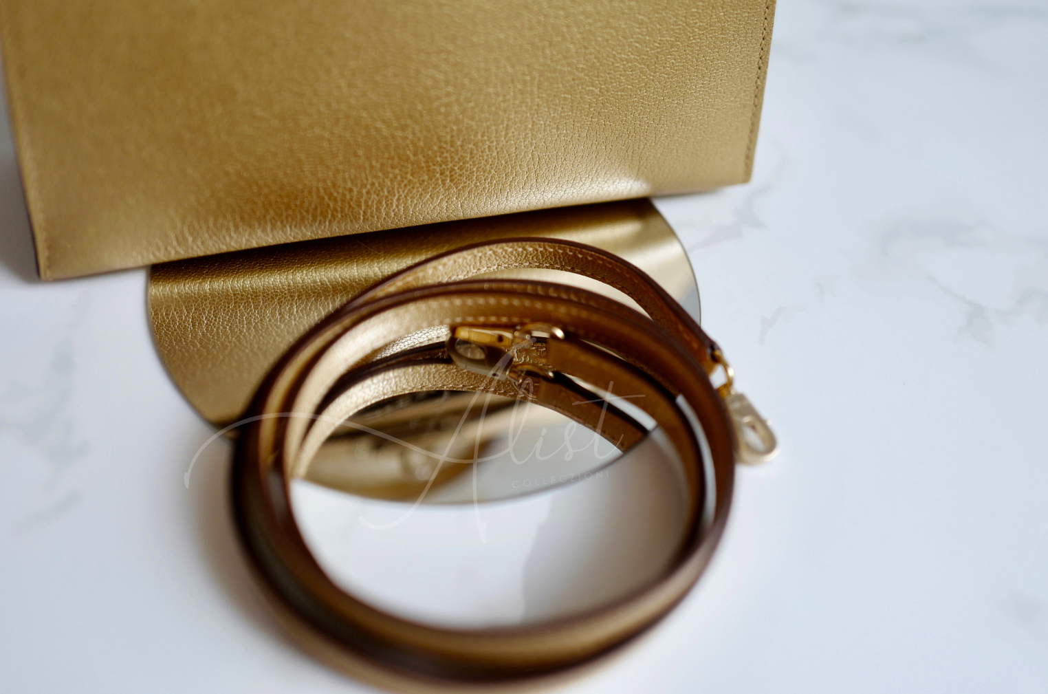 Hermès Mini Kelly Dore Metallic Gold Chèvre Olympic 2024 Champagne HW NEW