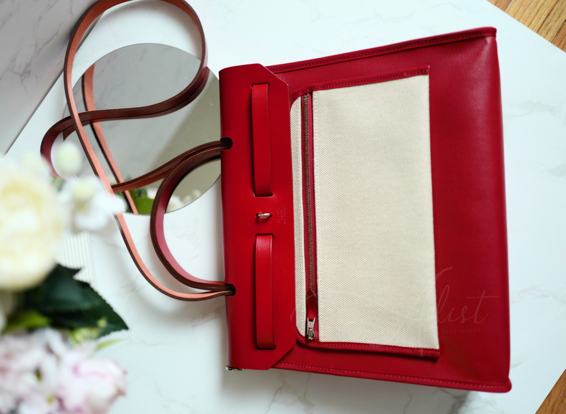 BNIB Hermes Herbag Zip 31 Berline Rouge Piment Waterproof