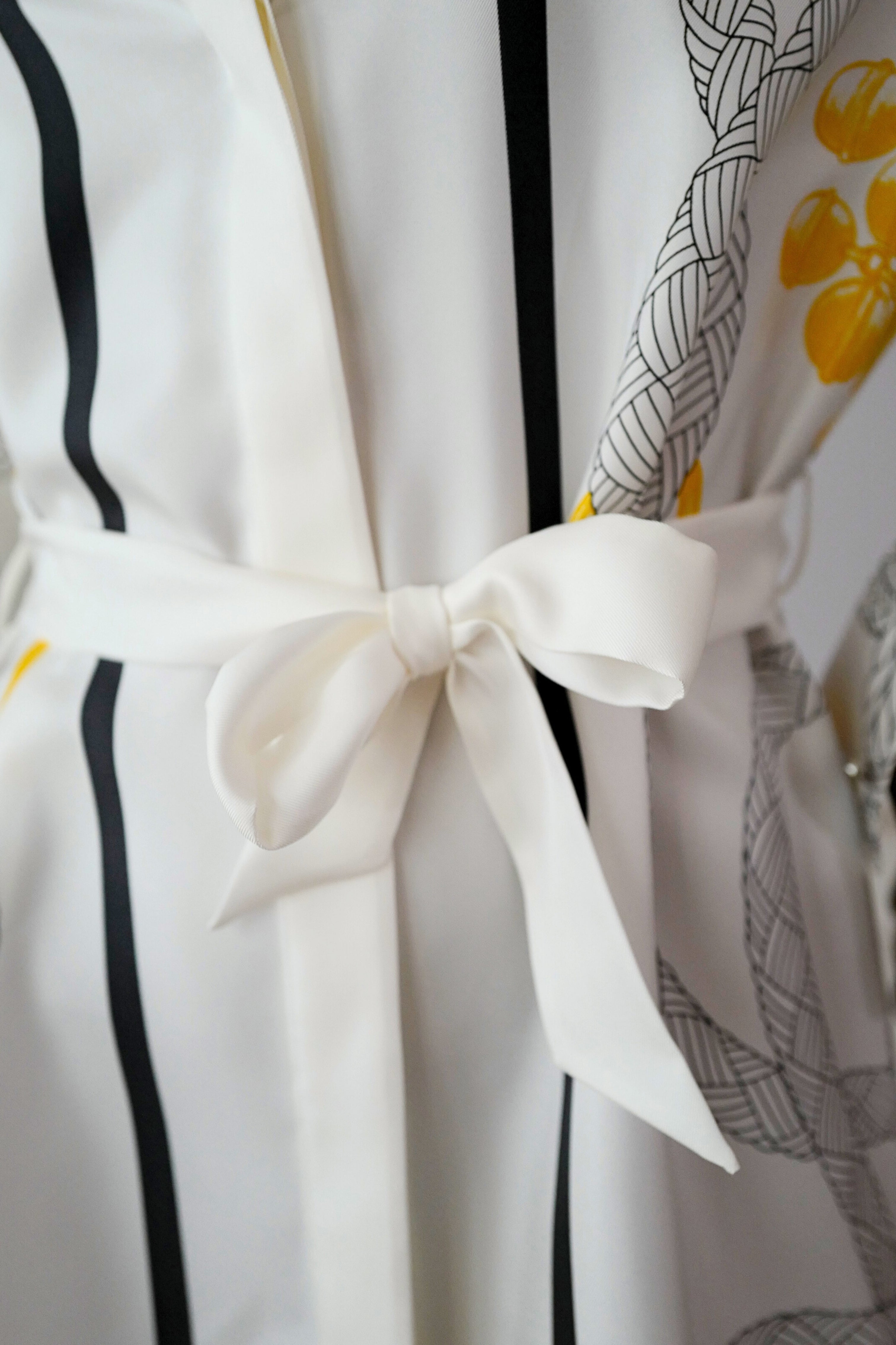 NEW Hermès "Palefroi Remix" Shirt Dress Blanc Nacre Silk Size 36