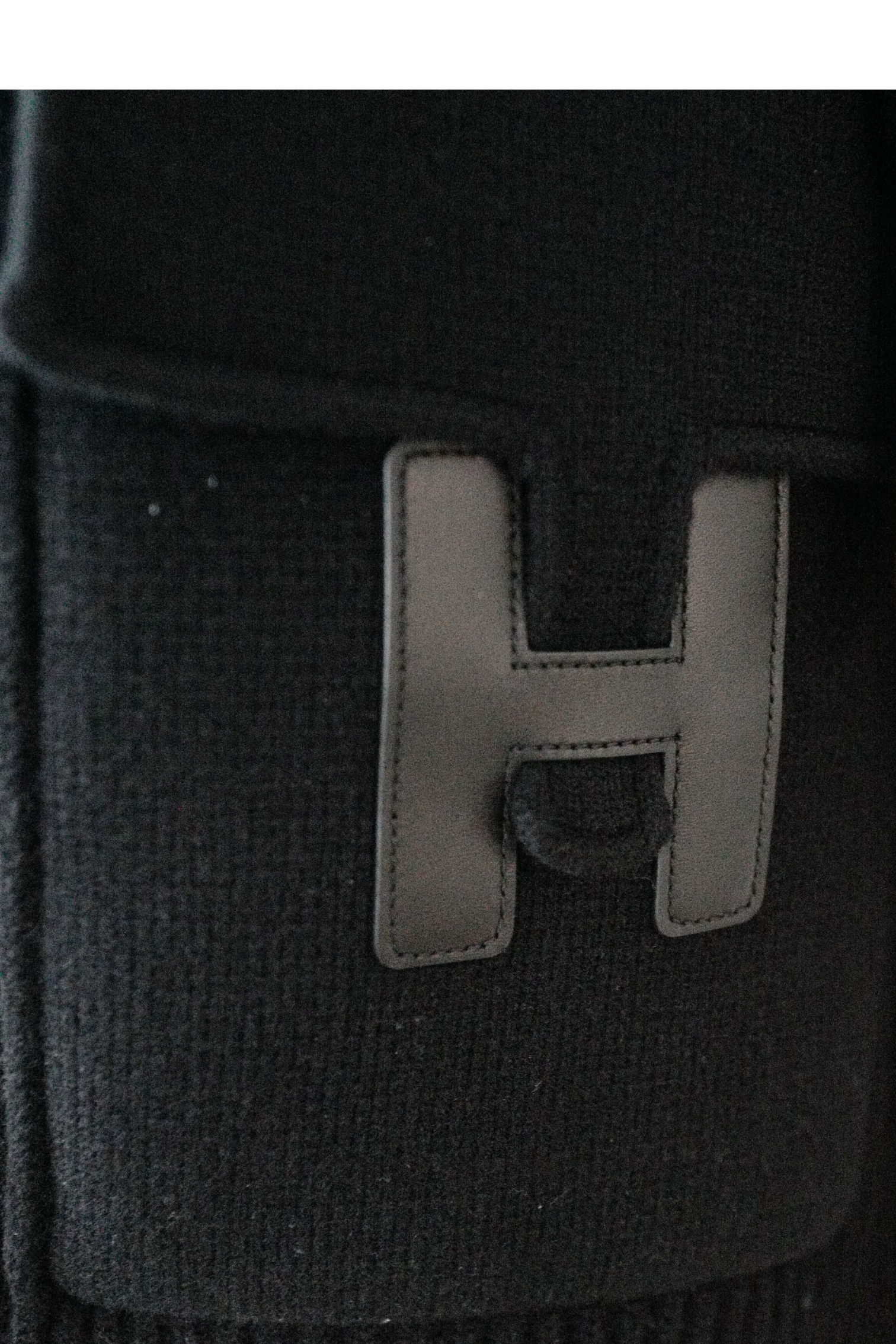 NEW Hermès Blouson Cardigan H Pockets Black Size 36 Wool Jacket
