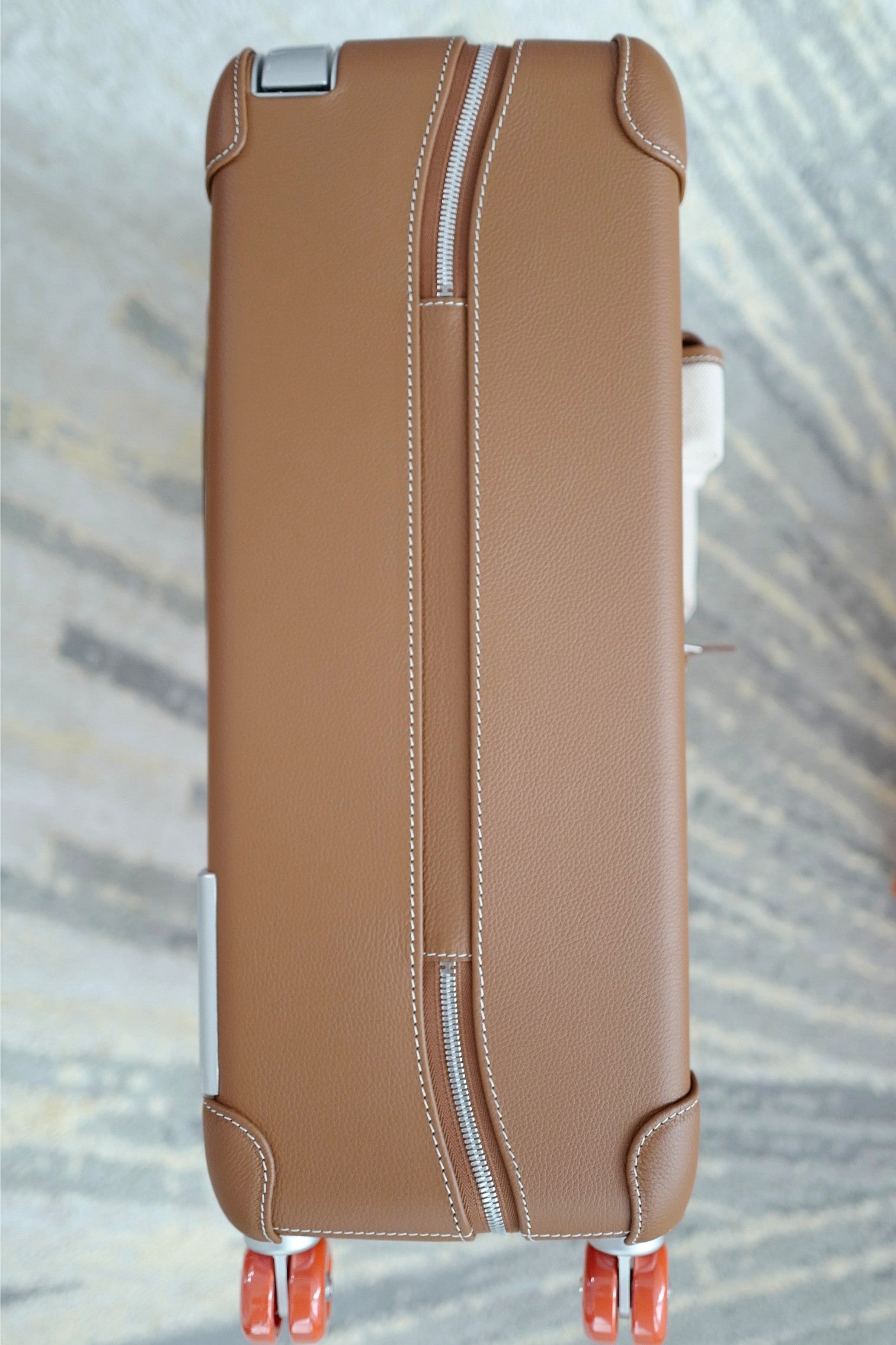 New Hermès Valise R.M.S Cargo Carry-On Suitcase – Beige/Fauve Canvas Leather PHW