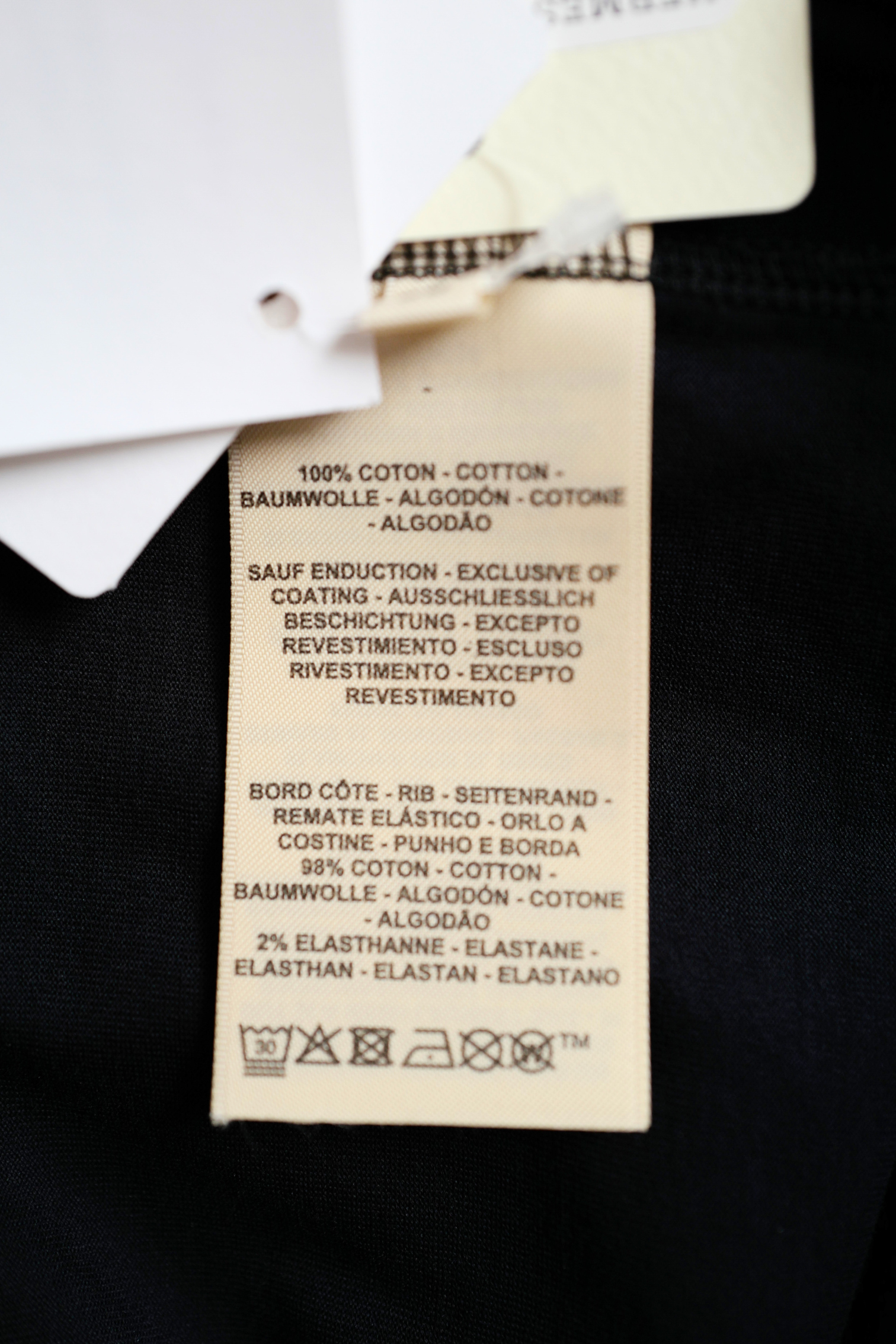 New Hermès Women’s Printed Straight T-Shirt Bleu Noir Size 36