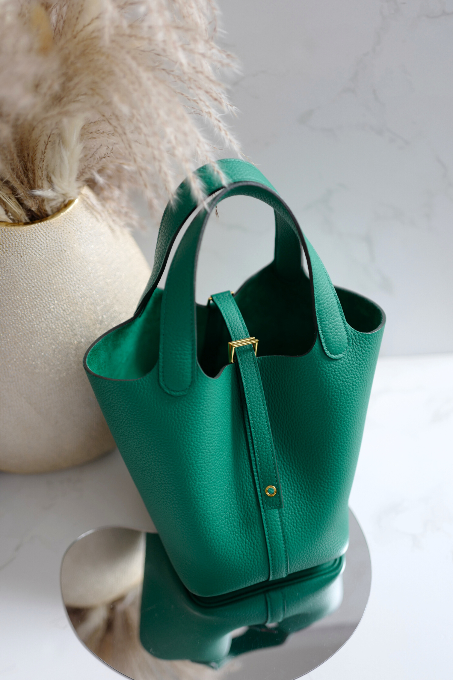 Hermes Picotin 18 Vert Jade with Gold Hardware U Stamp