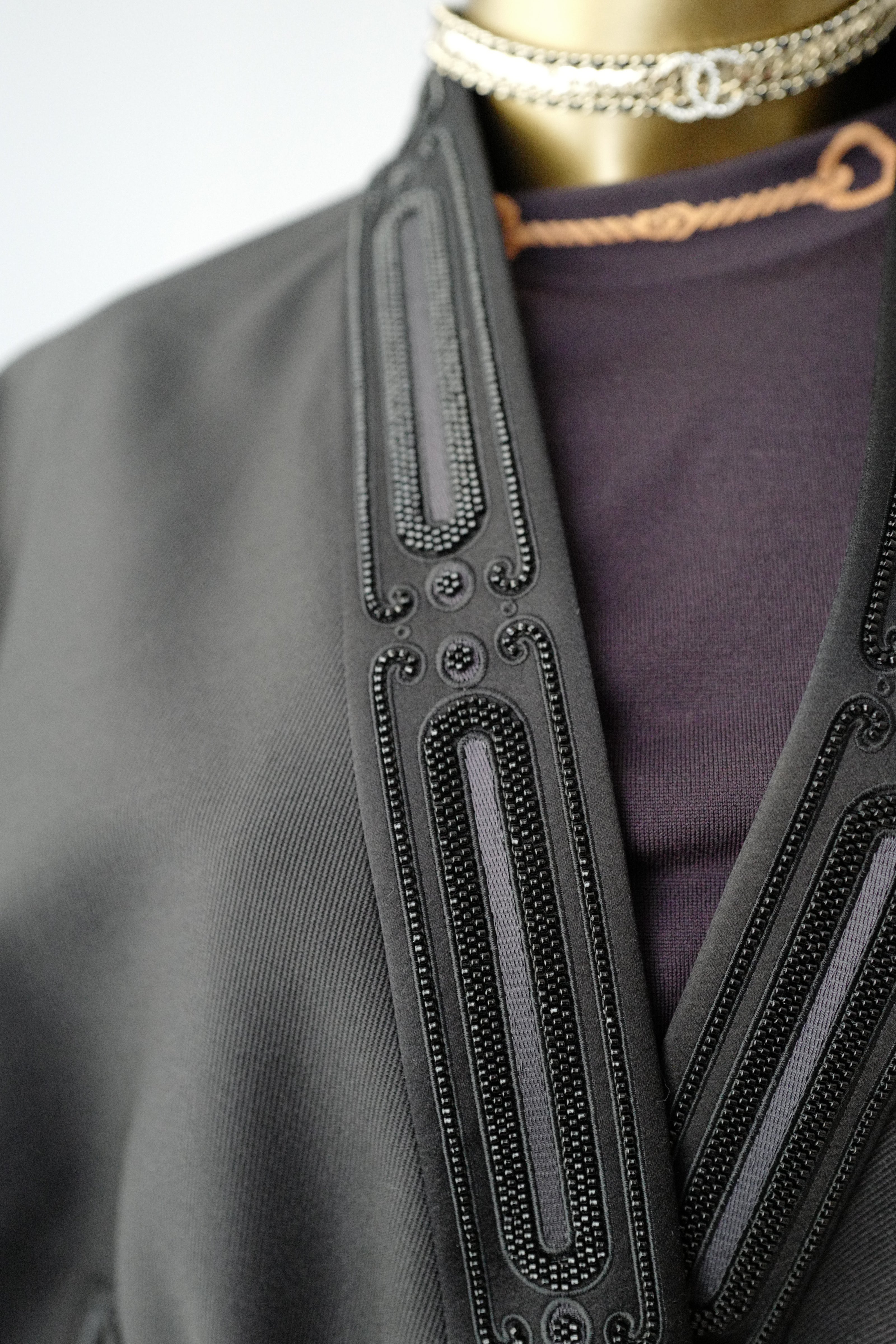 NEW Hermes Embroidered Long Poncho Vest Size 34 Noir Black Over $7K Retail