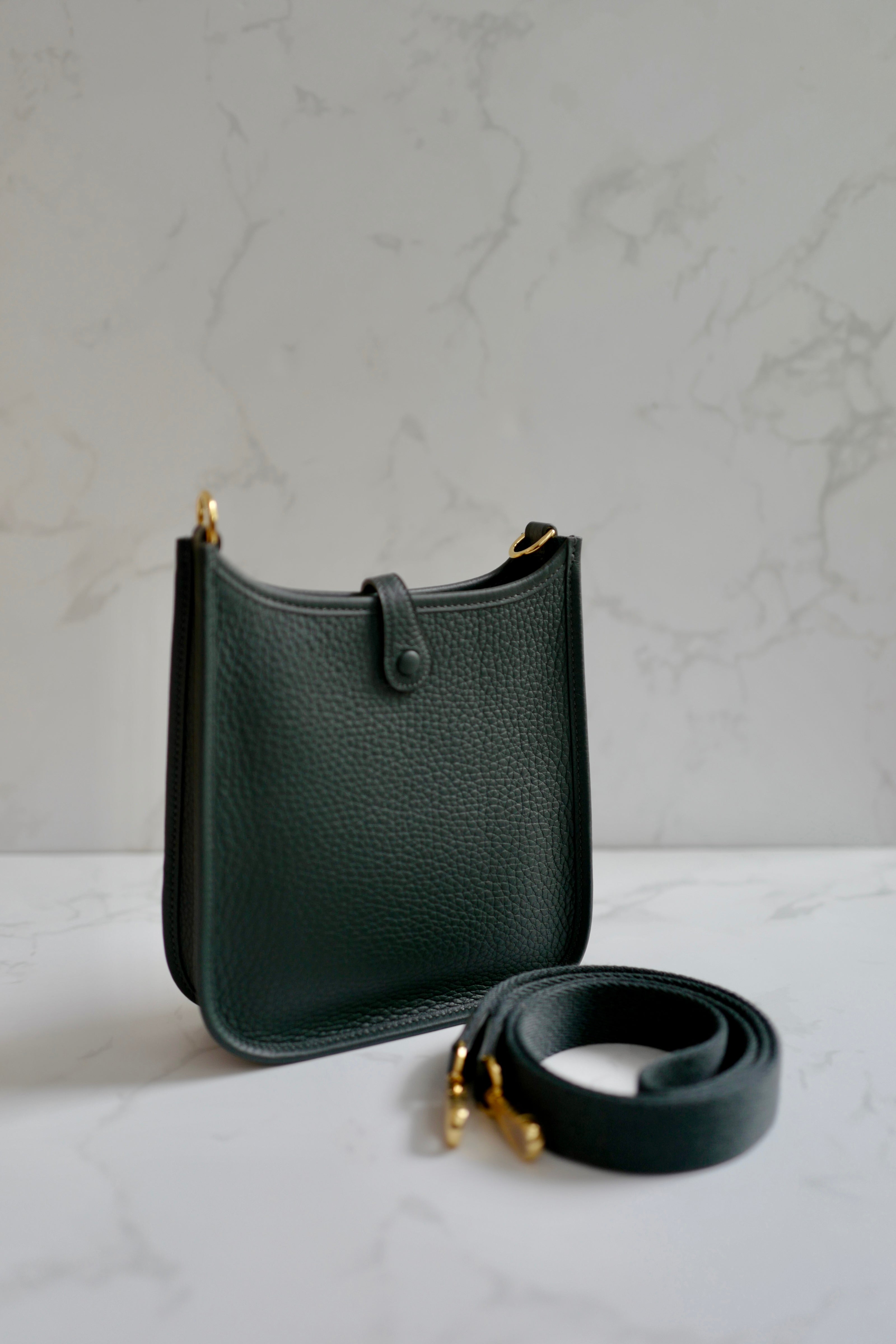 BNIB Hermes Mini Evelyne 16 Amazone Vert Mangrove ghw