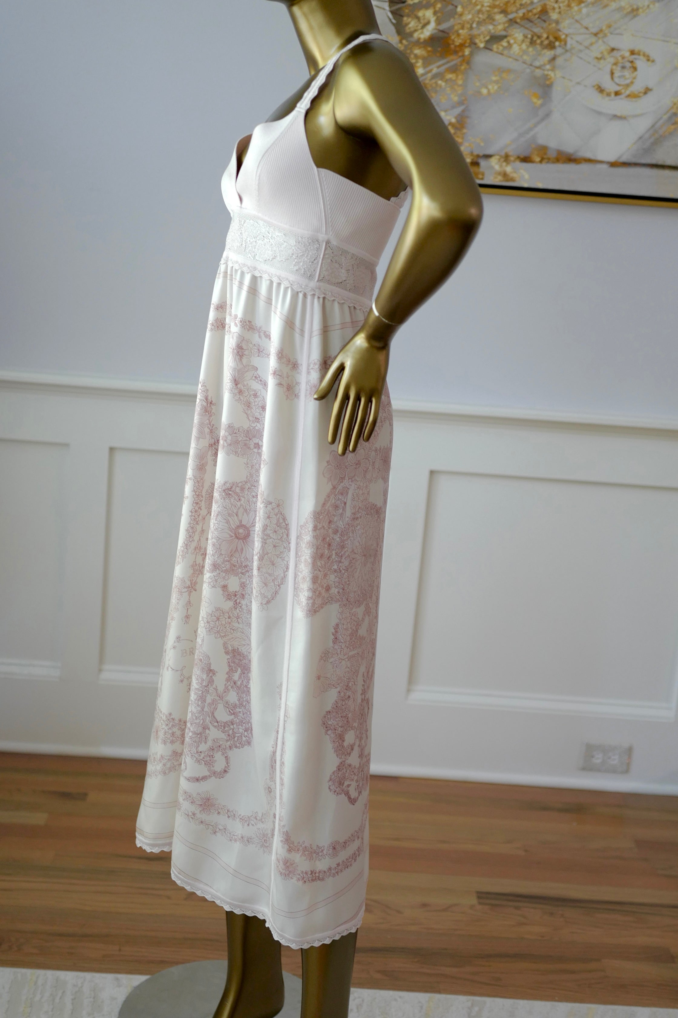 NEW Hermes “Brides de Gala en Fleurs” inspi Twillaine Silk Dress size 36
