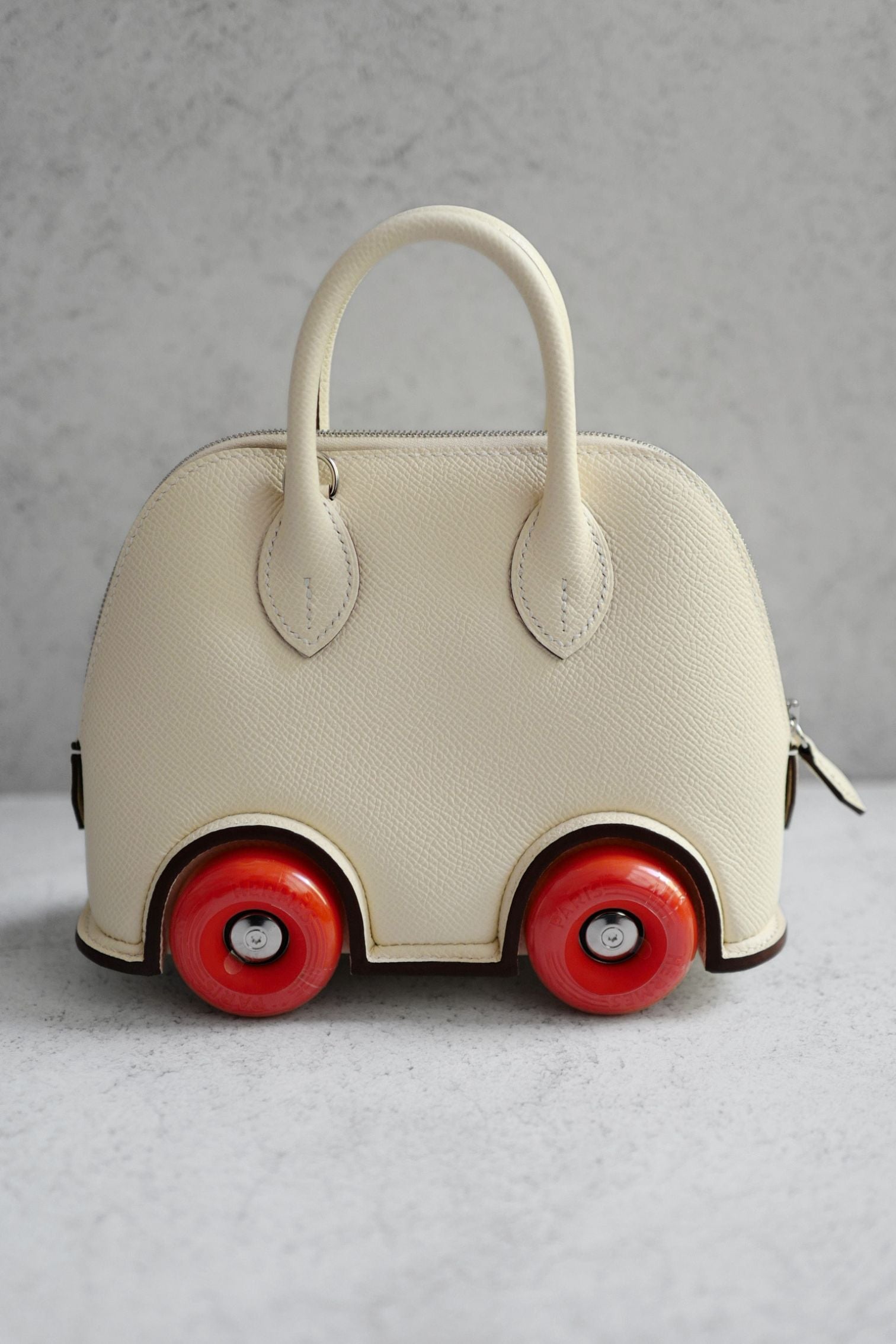 Hermès Bolide on Wheels Bag Nata Orange Epsom Calfskin Palladium HW G Stamp