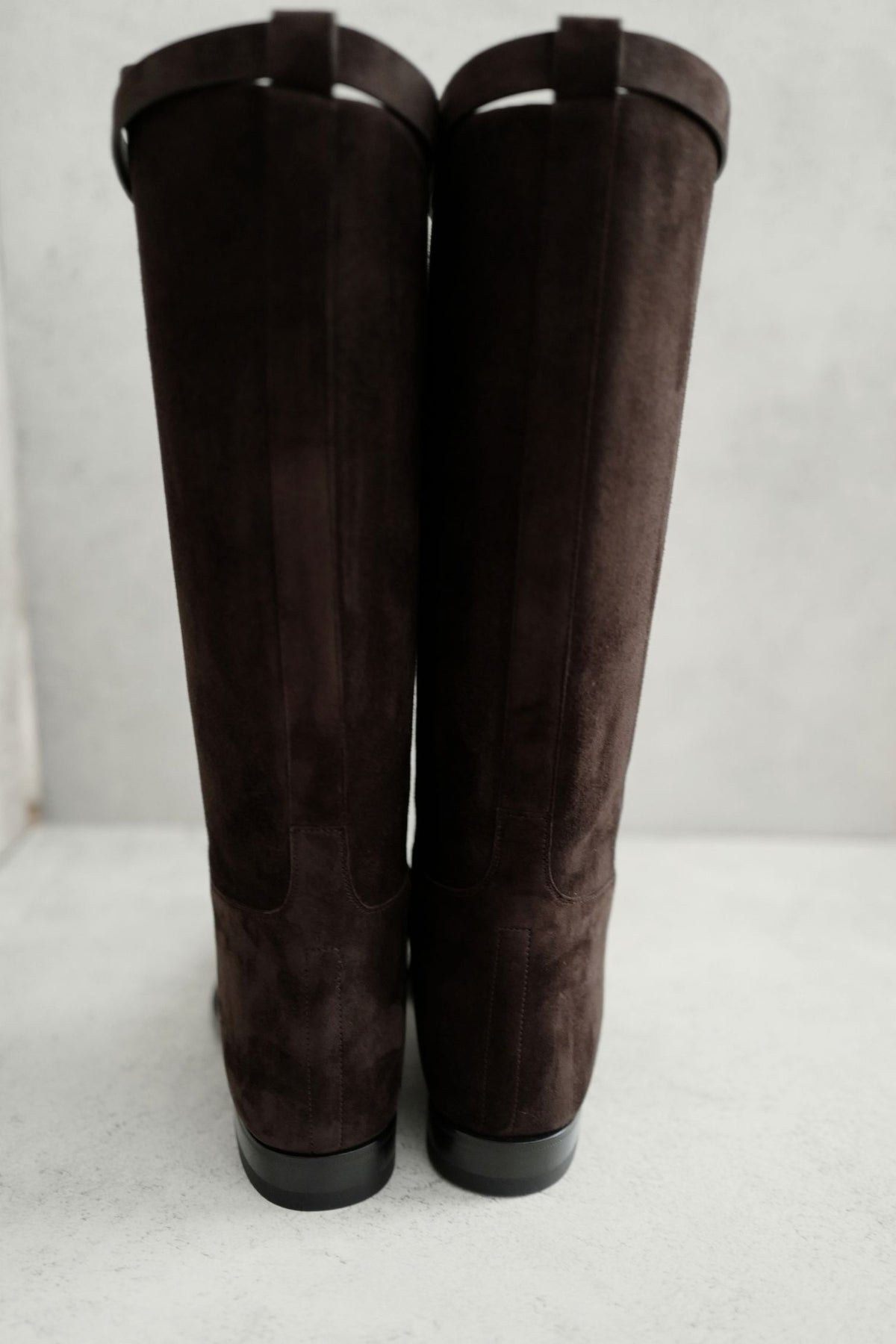 Hermès Jumping Matrix Goatskin Suede Boots Marron with Permabrass HW Size 38