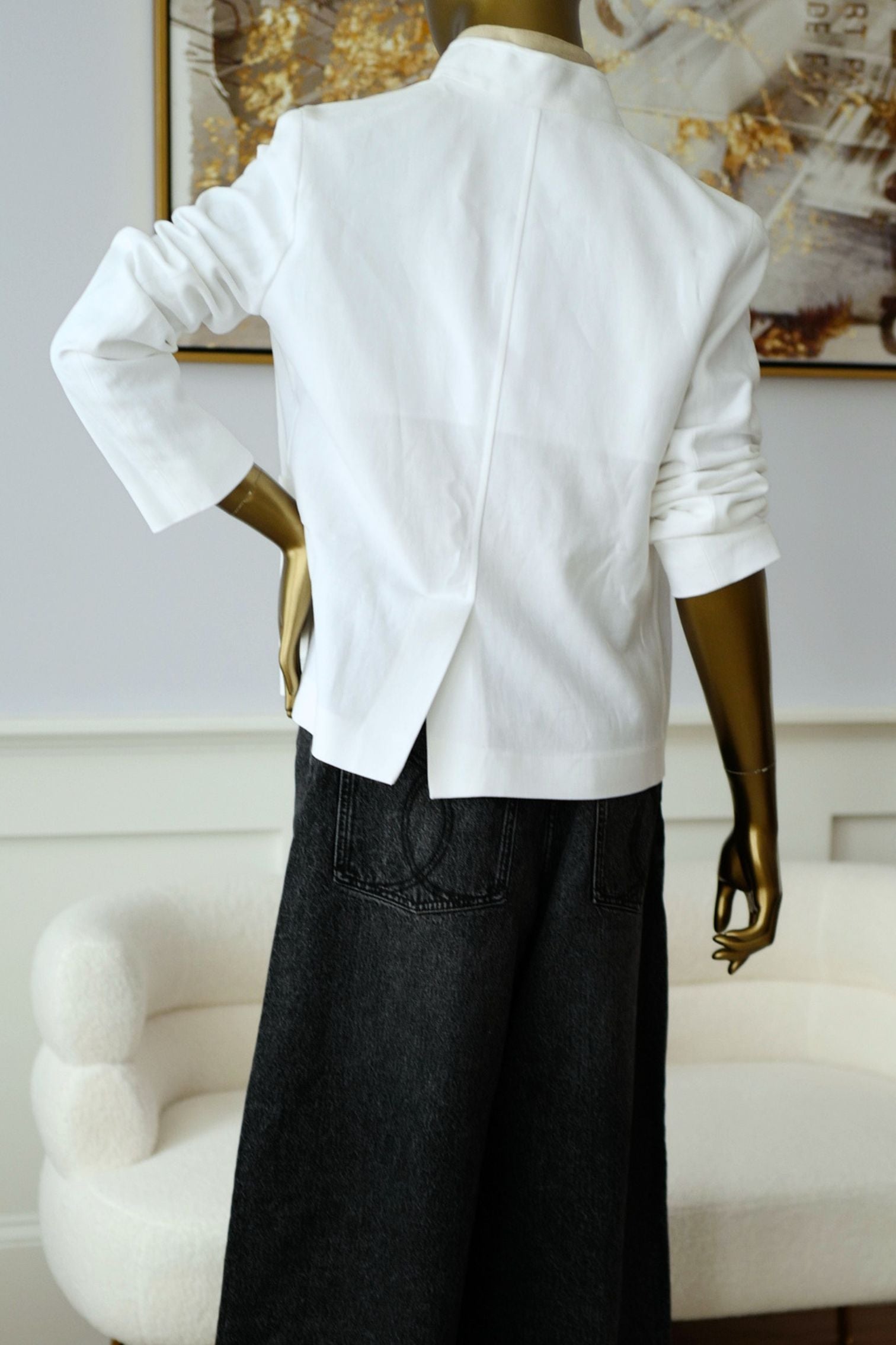 New Loro Piana Spagna Mini Jacket Linen White size 40