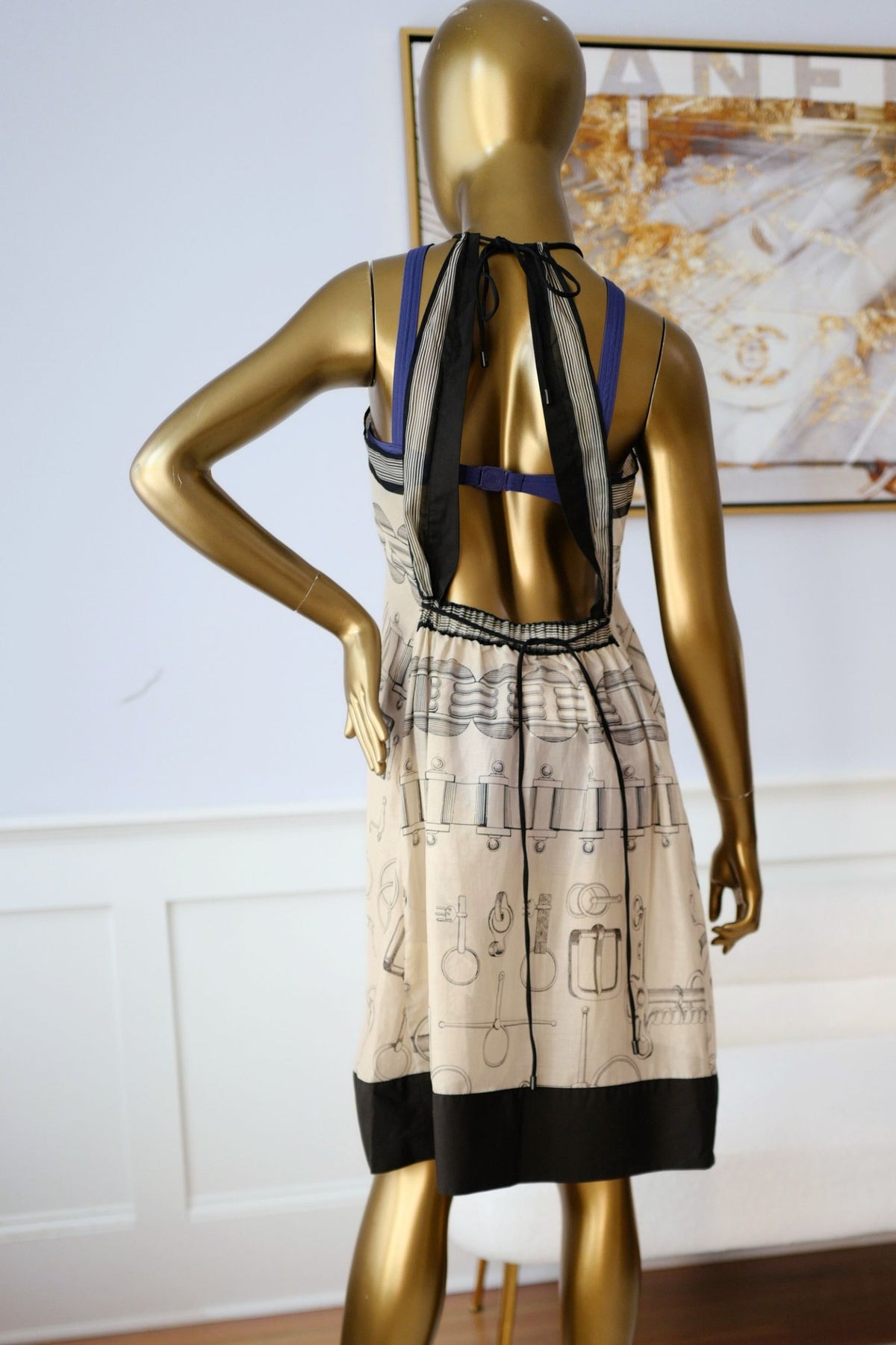 NEW Hermès "Cahier du Colporteur" Beach Dress Beige Pierre D'Istrie Size 36