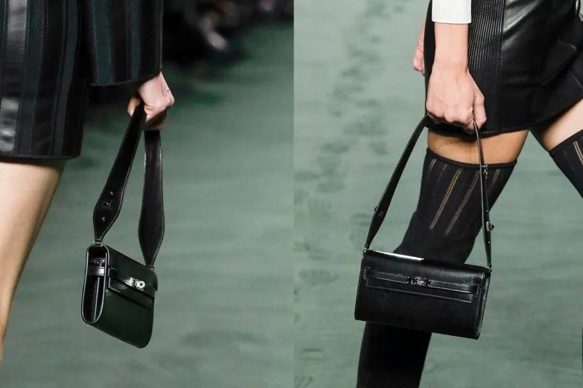 BNIB Hermes Sac Kelly To Go Rock Veau Box in Noir Black Gold HW Runway Limited