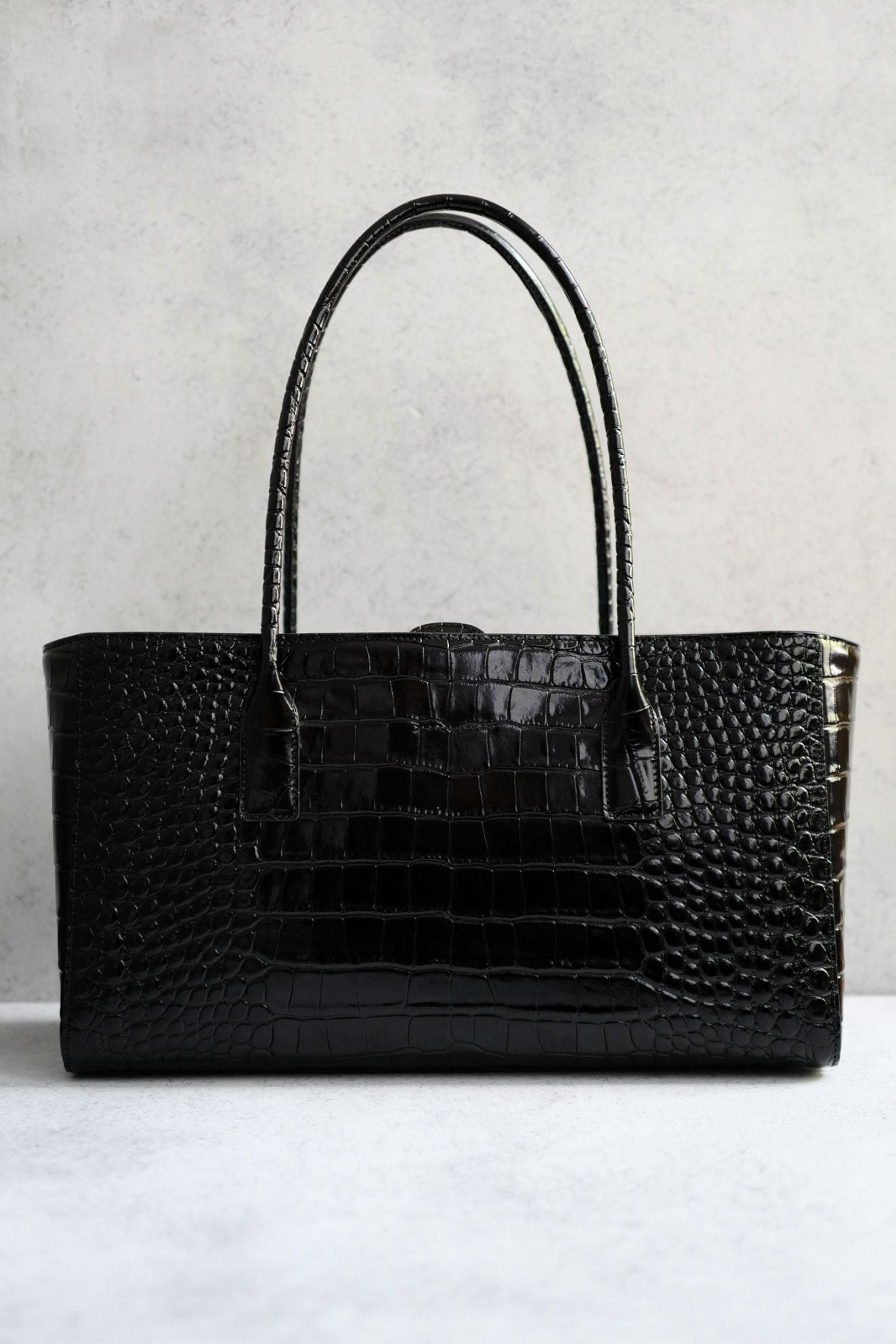 Chanel 26s Matthieu Blazy Small Shopping Bag Black Crocodile Embossed Calfskin Gold Hardware