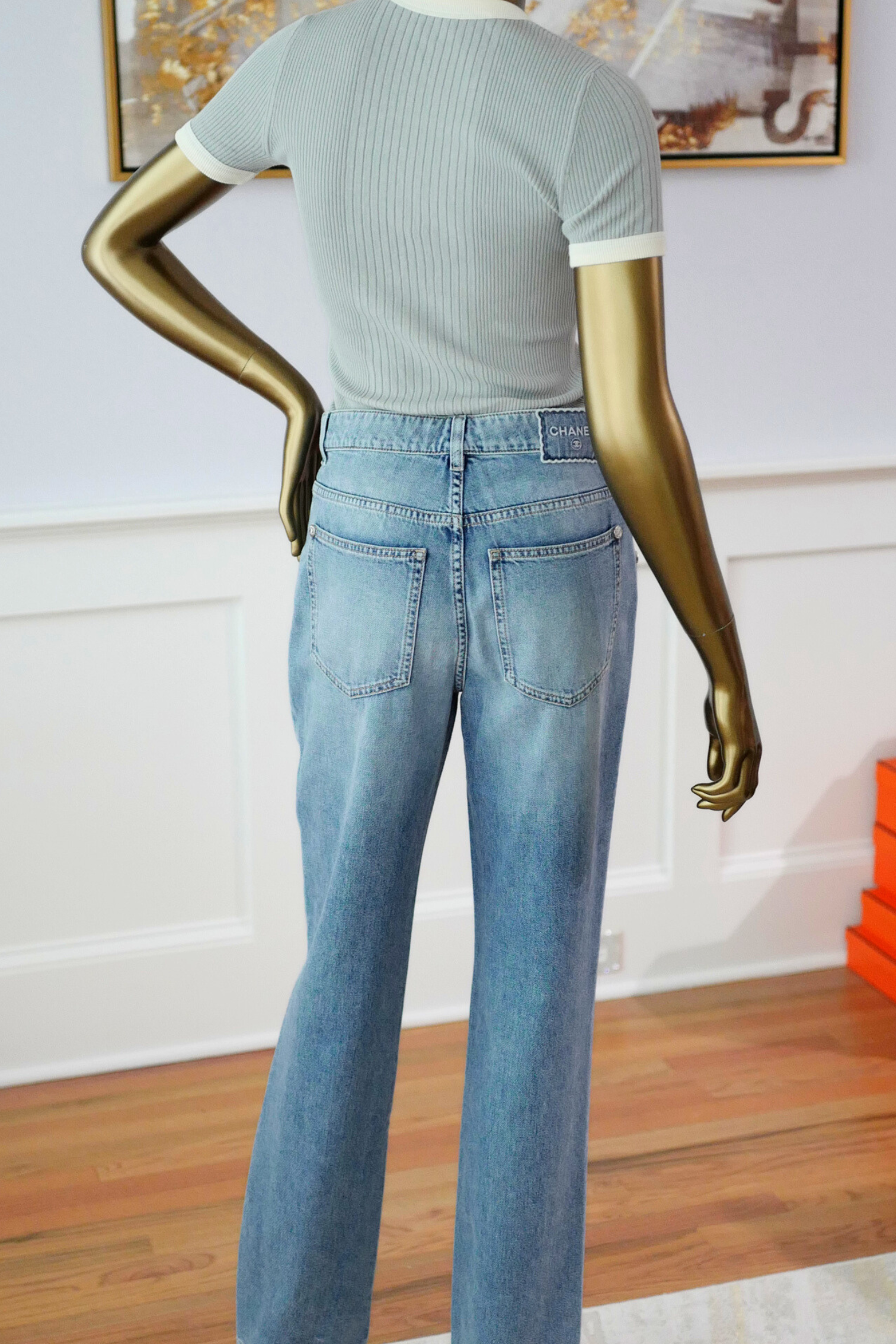 NEW Chanel Coco Beach 2025 Collection T-Shirt Grey size 34