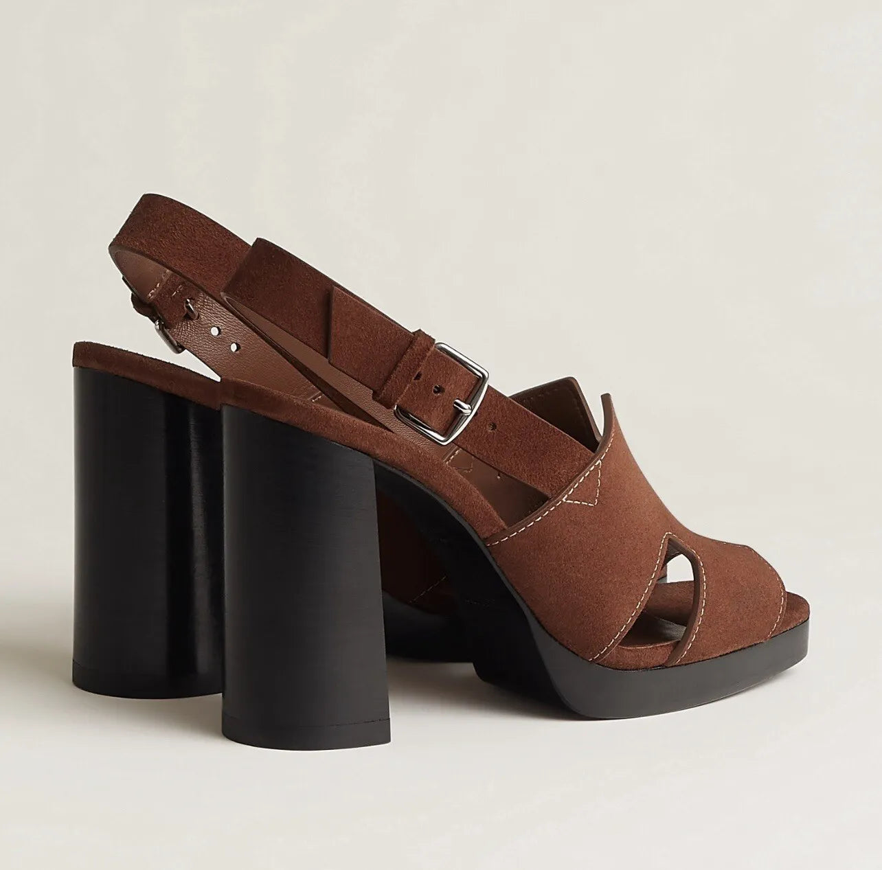 BNIB Hermes Eris 90 Heels Sandal in Gold Color Size 37.5