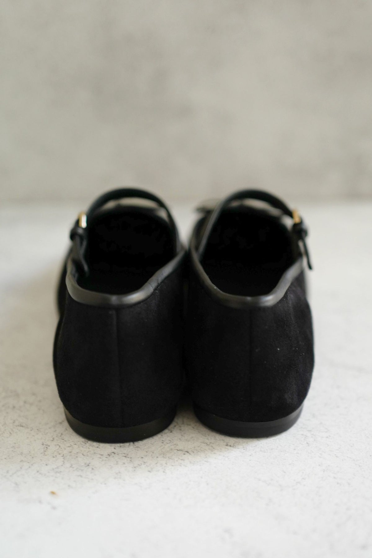 NEW Chanel 26K Flat Shoes Mary Jane Black White Suede Goat &Calfskin Size 38.5