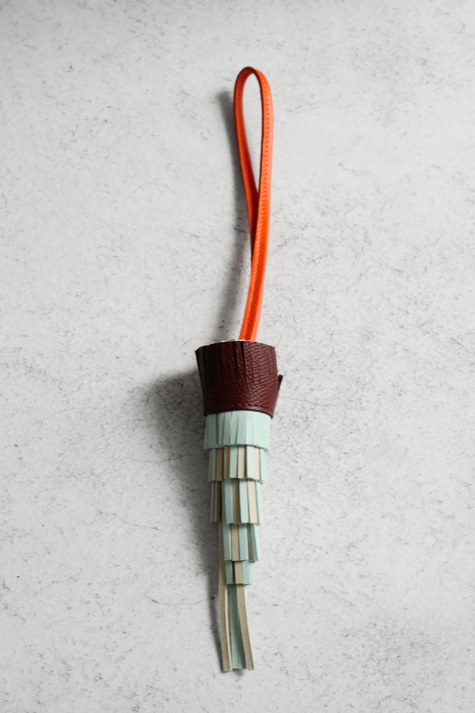 Hermès Charm Chouette Vert Peppermint/Craie /Feu /Rouge H /Blanc Lambskin