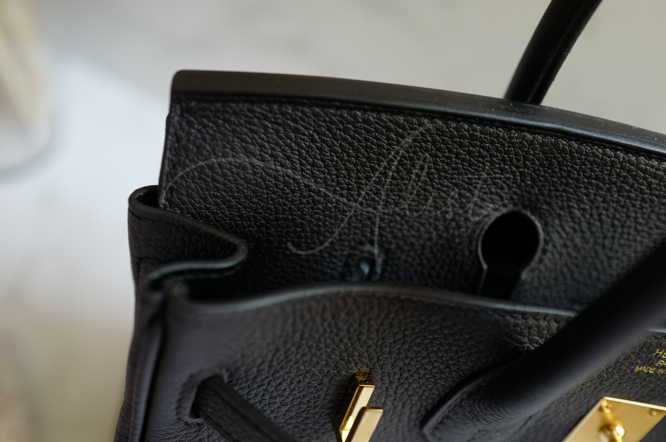 Hermes Birkin 25 Noir Black Togo Gold Hardware W 2024 With Receipt BNIB