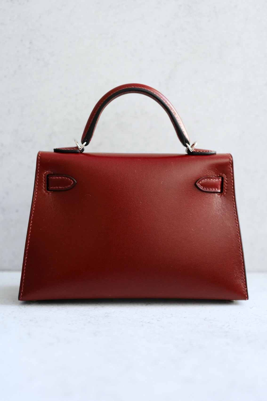 Hermès Kelly 20 Clouté Rouge H Palladium Hardware Stamp K