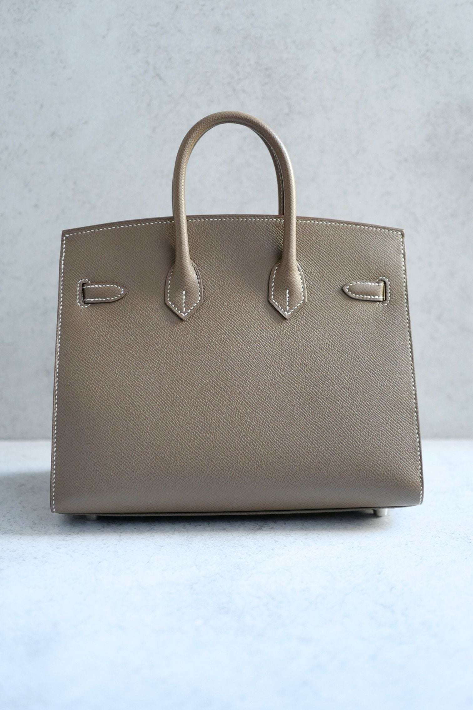 Hermès Birkin 25 Etoupe Epsom Sellier Palladium Hardware