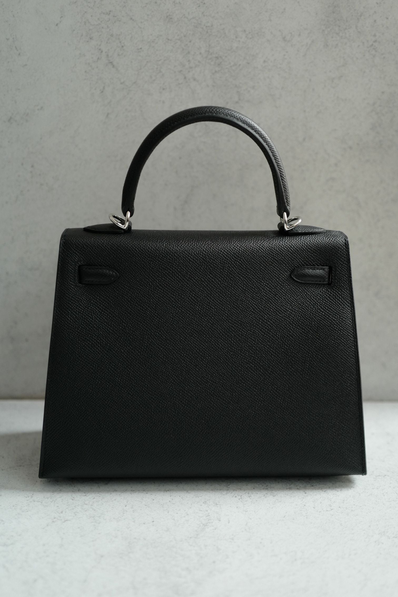 BNIB Hermes Kelly 25 Black Epsom Sellier Palladium Hardware Stamp G 2026