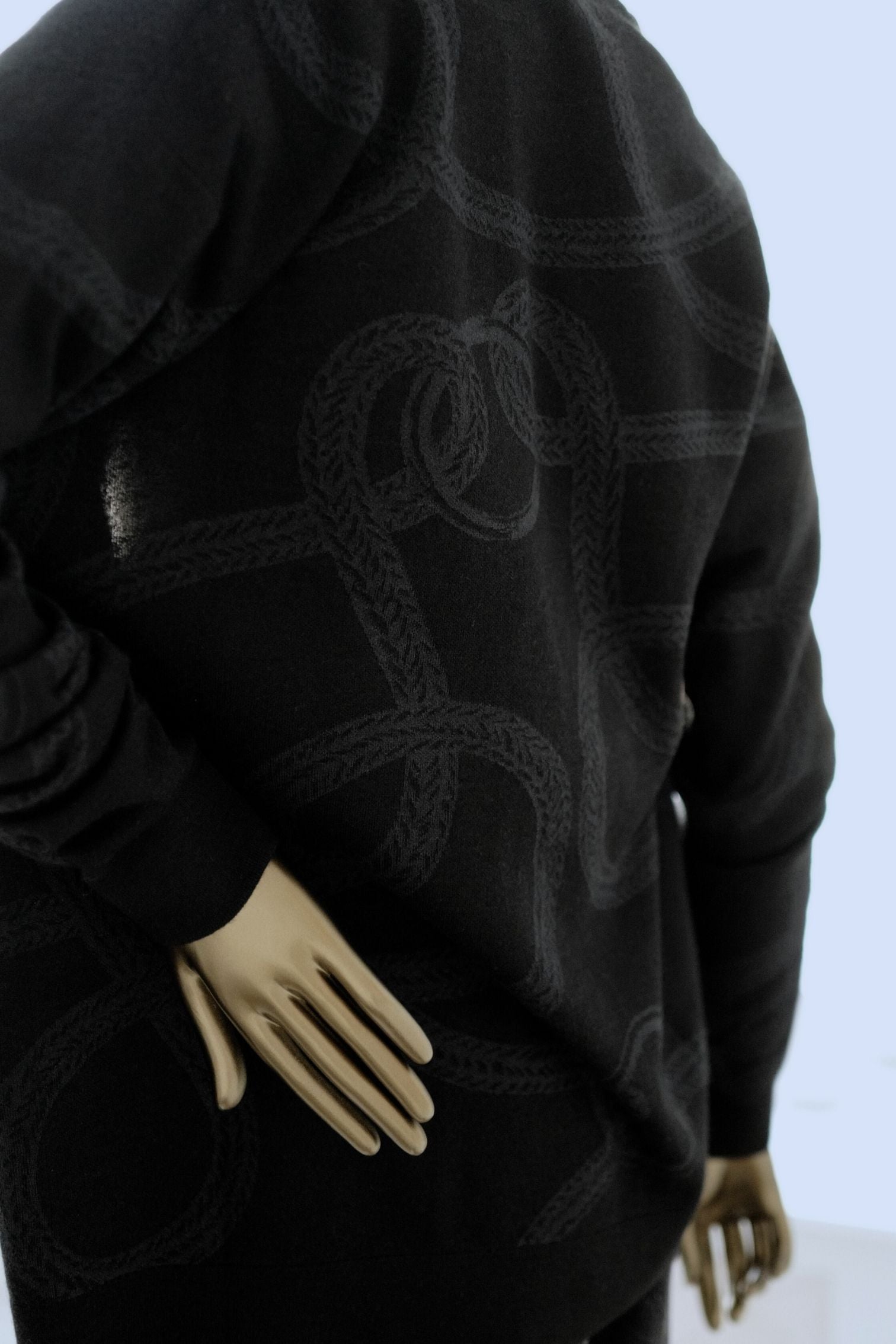 Hermès Palefroi Double Face Knit Cardigan Noir Cashmere Silk Size 36