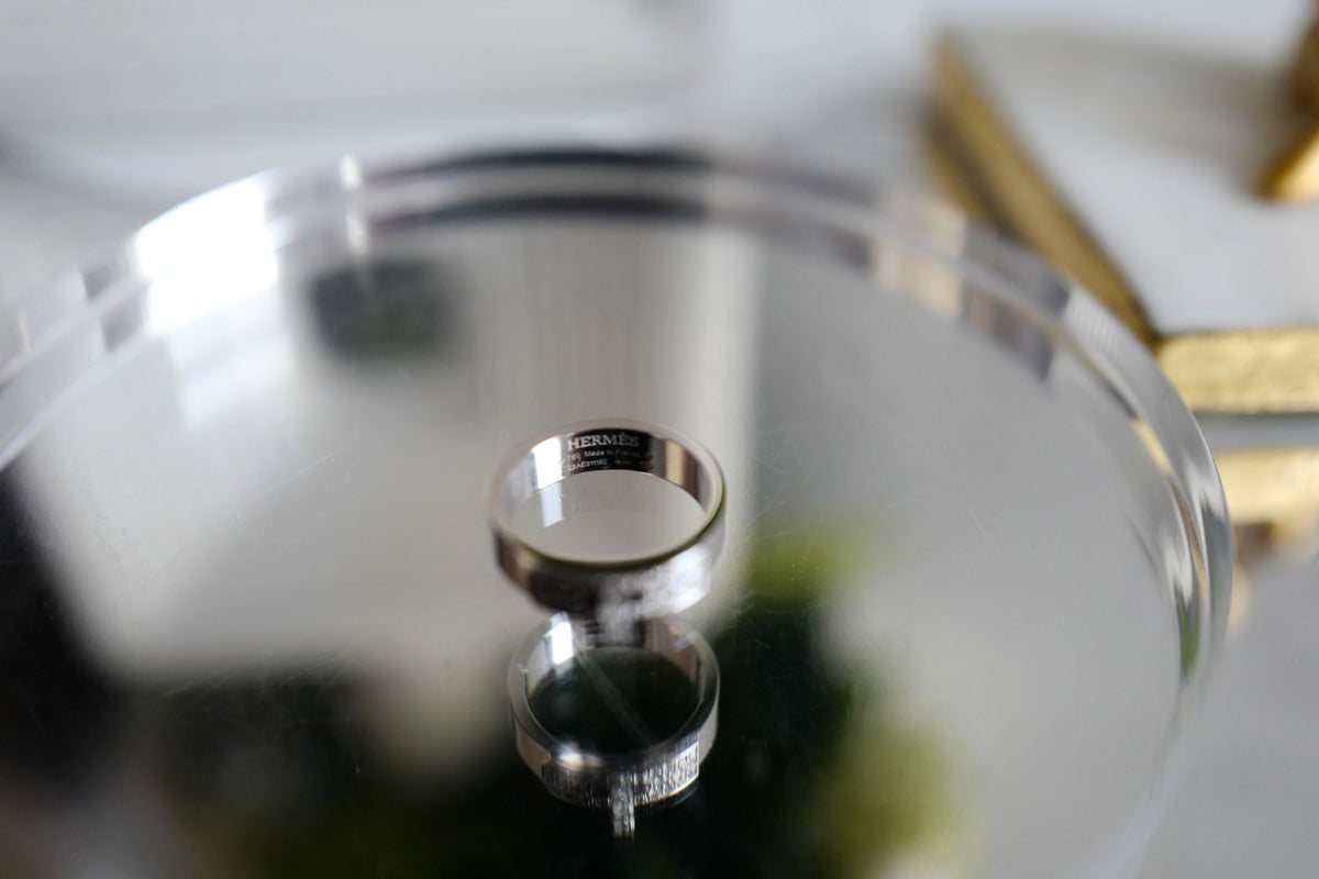 BNIB Hermes Kelly Ring in White Gold with Diamonds Size 50 $7500 Retail