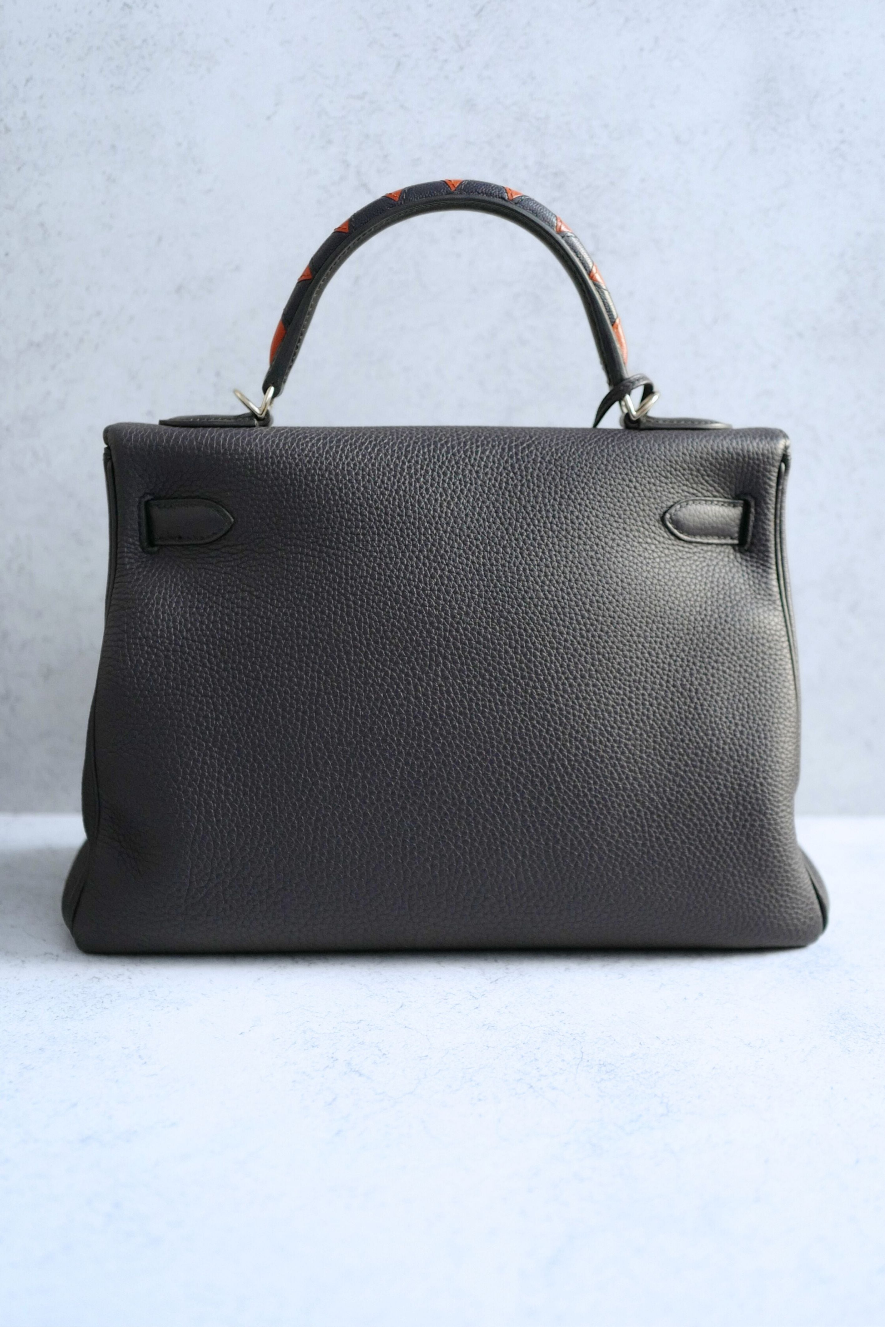 Hermes Kelly Au Galop 32 Bleu Indigo Togo with Palladium HW Limited Edition