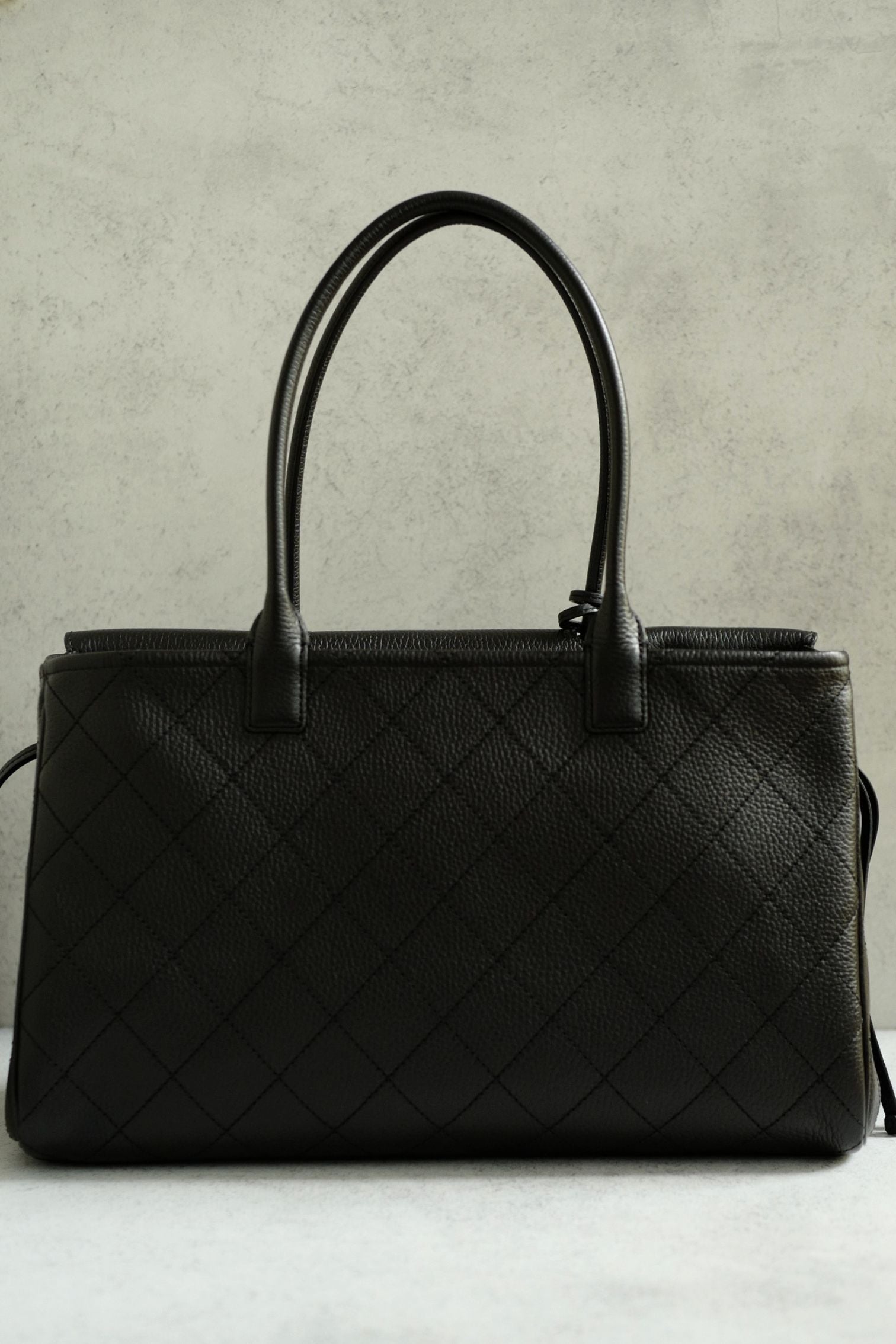 Chanel 26S Shopping Bag 38 "Matthieu Blazy's" Black Grained Calfskin Gold HW