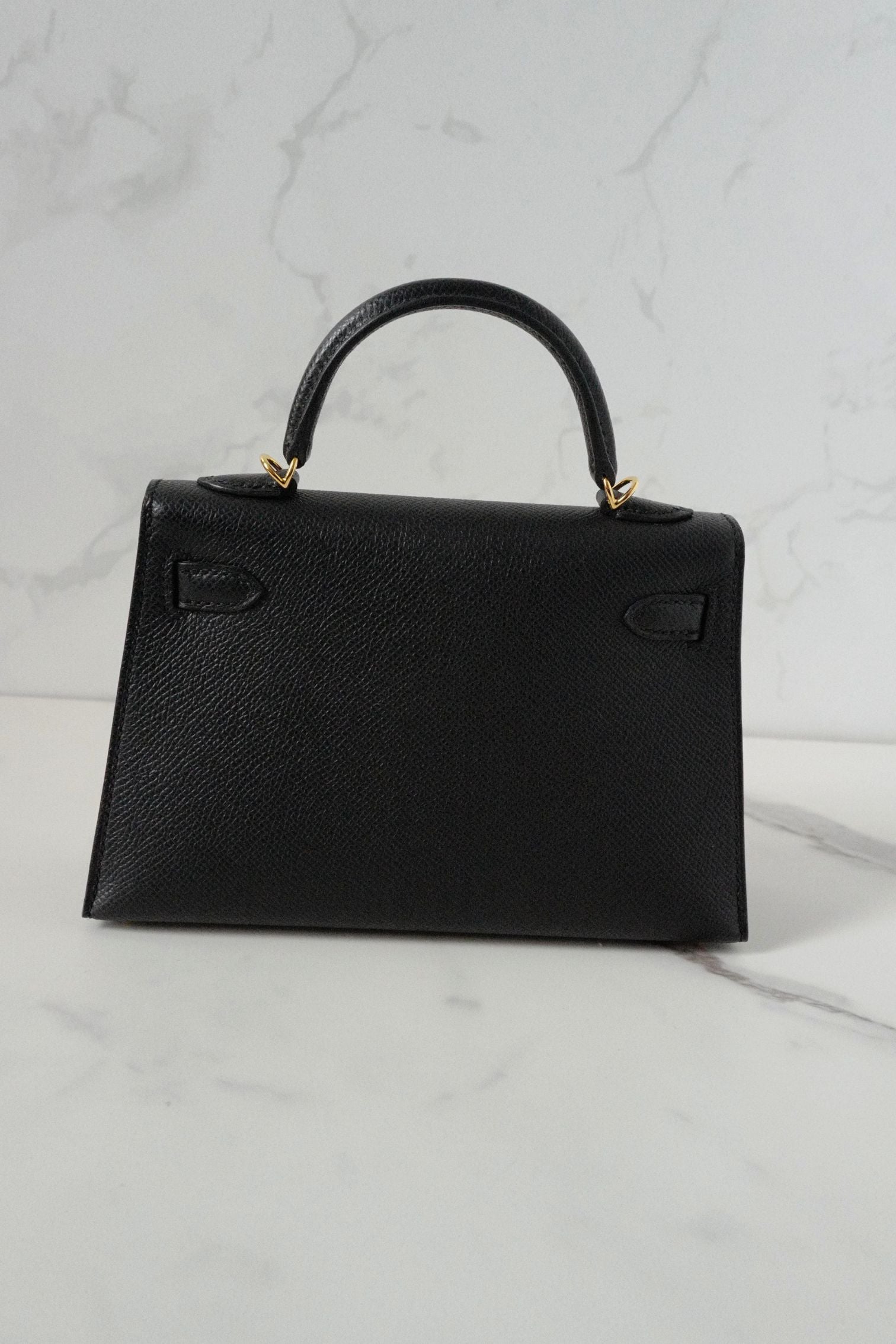 BNIB Hermes Mini Kelly Black Epsom Leather Gold Hardware G Stamp 2026