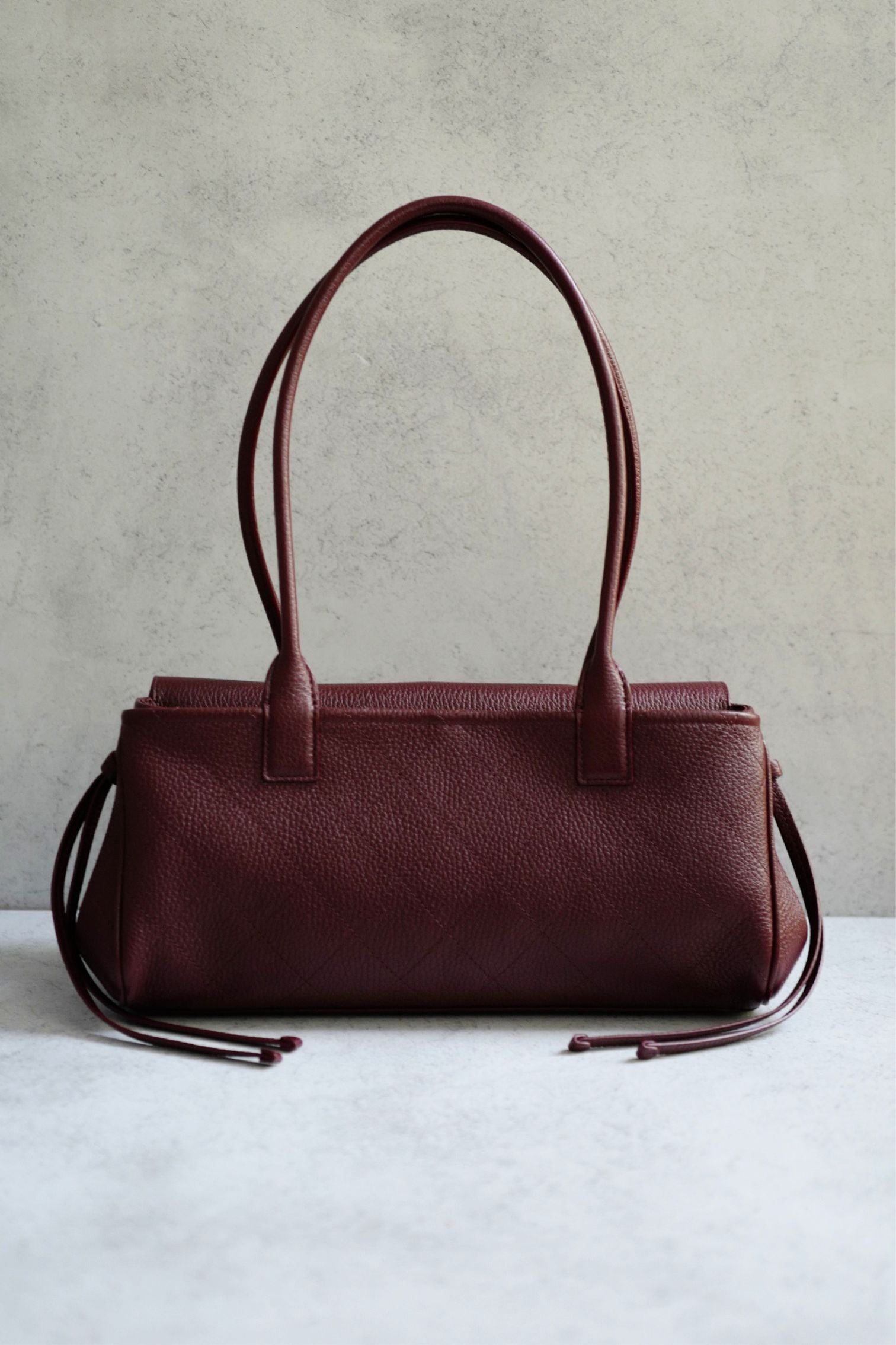 Chanel 26s Small Shopping Bag Matthieu Blazy Dark Burgundy Calfskin GHW