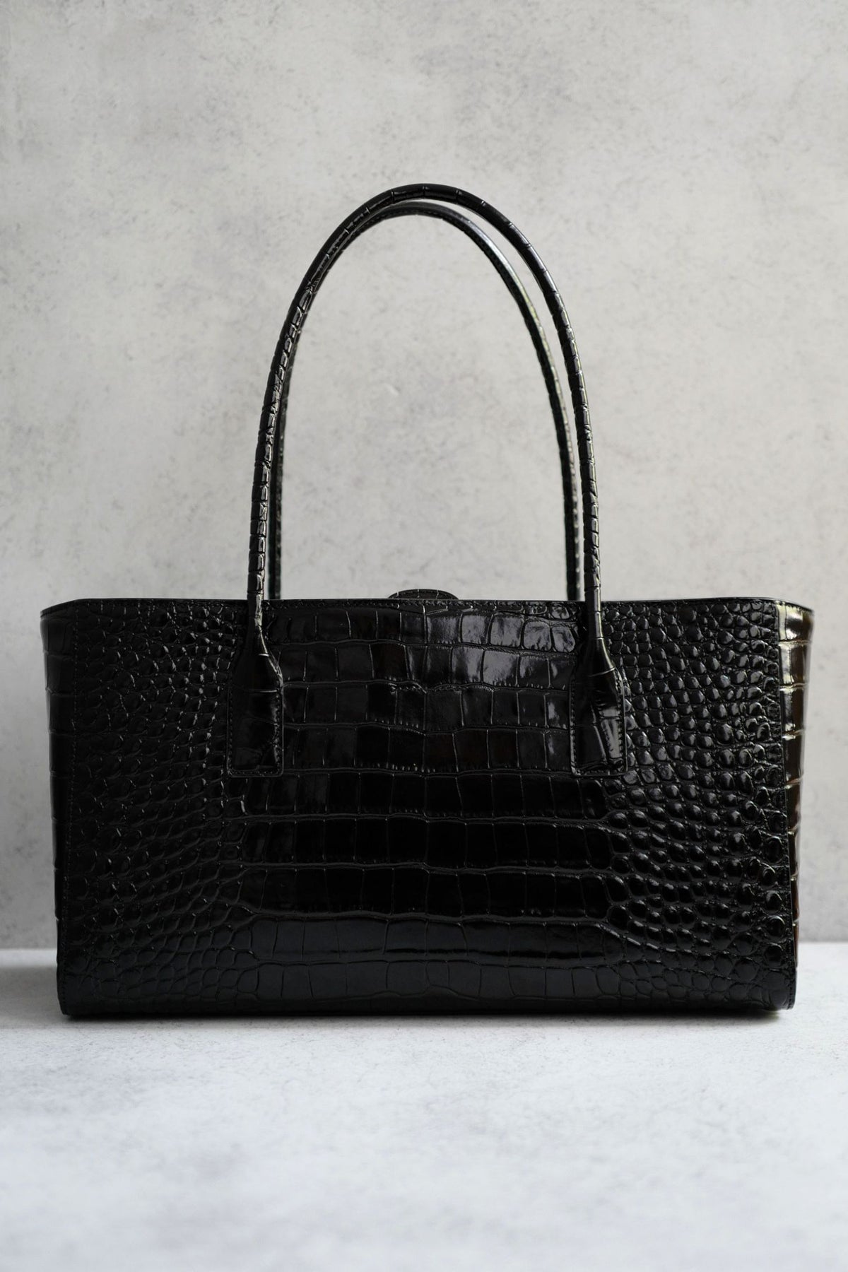 Chanel 26k Matthieu Blazy's Small Tote Black Crocodile Embossed Calfskin GHW