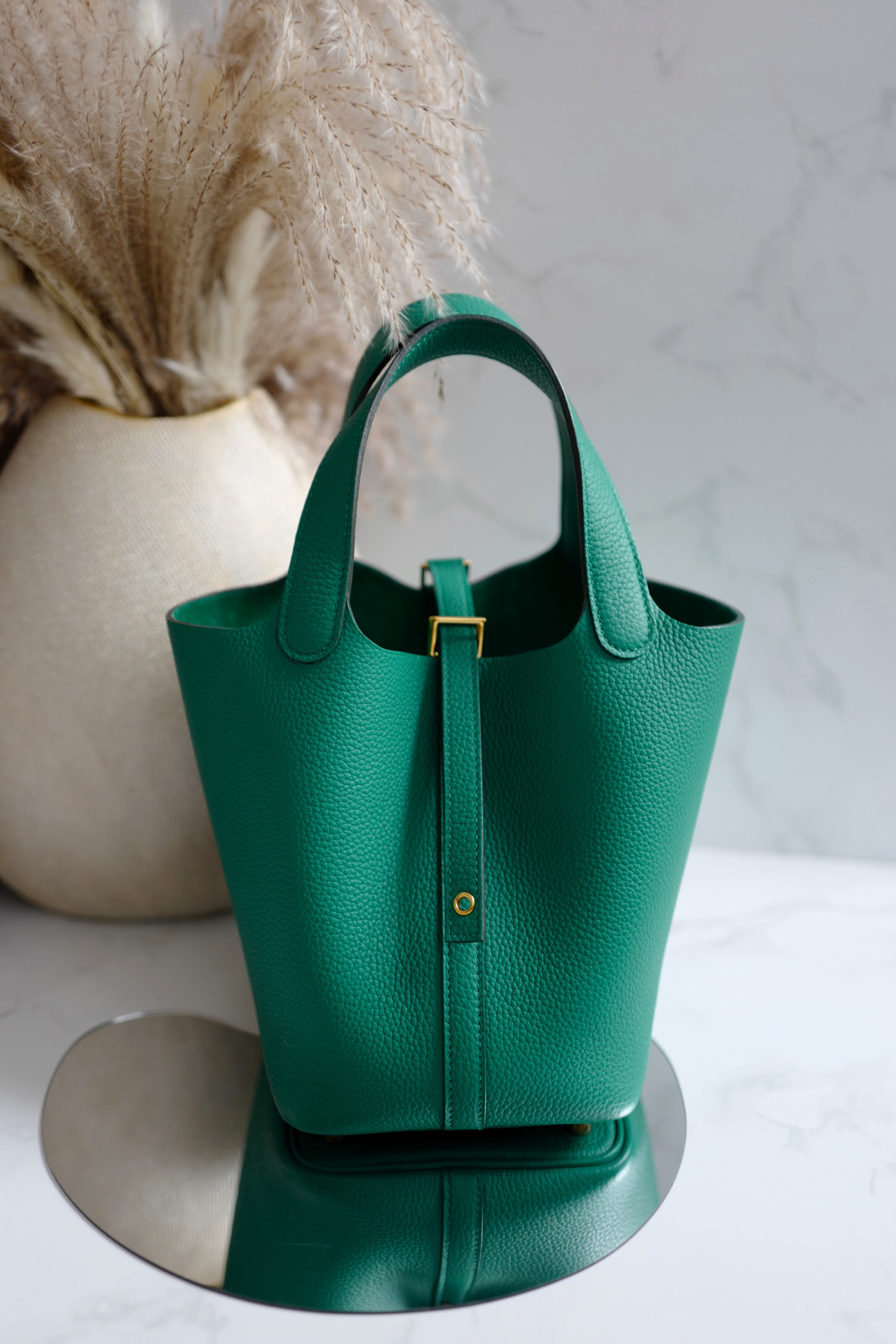 Hermes Picotin 18 Vert Jade with Gold Hardware U Stamp