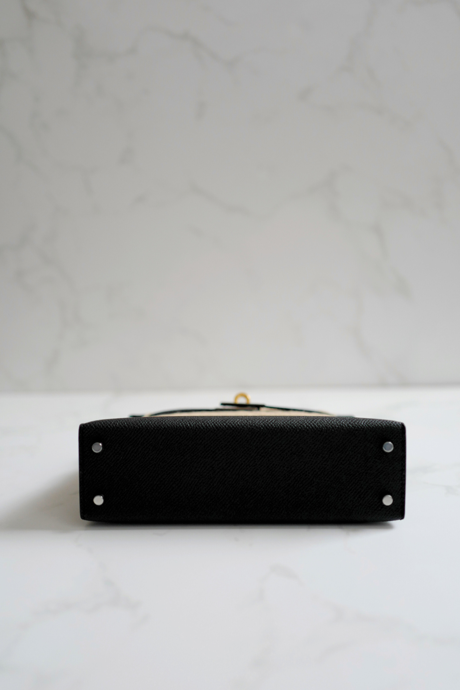 BNIB Hermes Mini Kelly Noir Black Epsom Electrum Hardware 2025