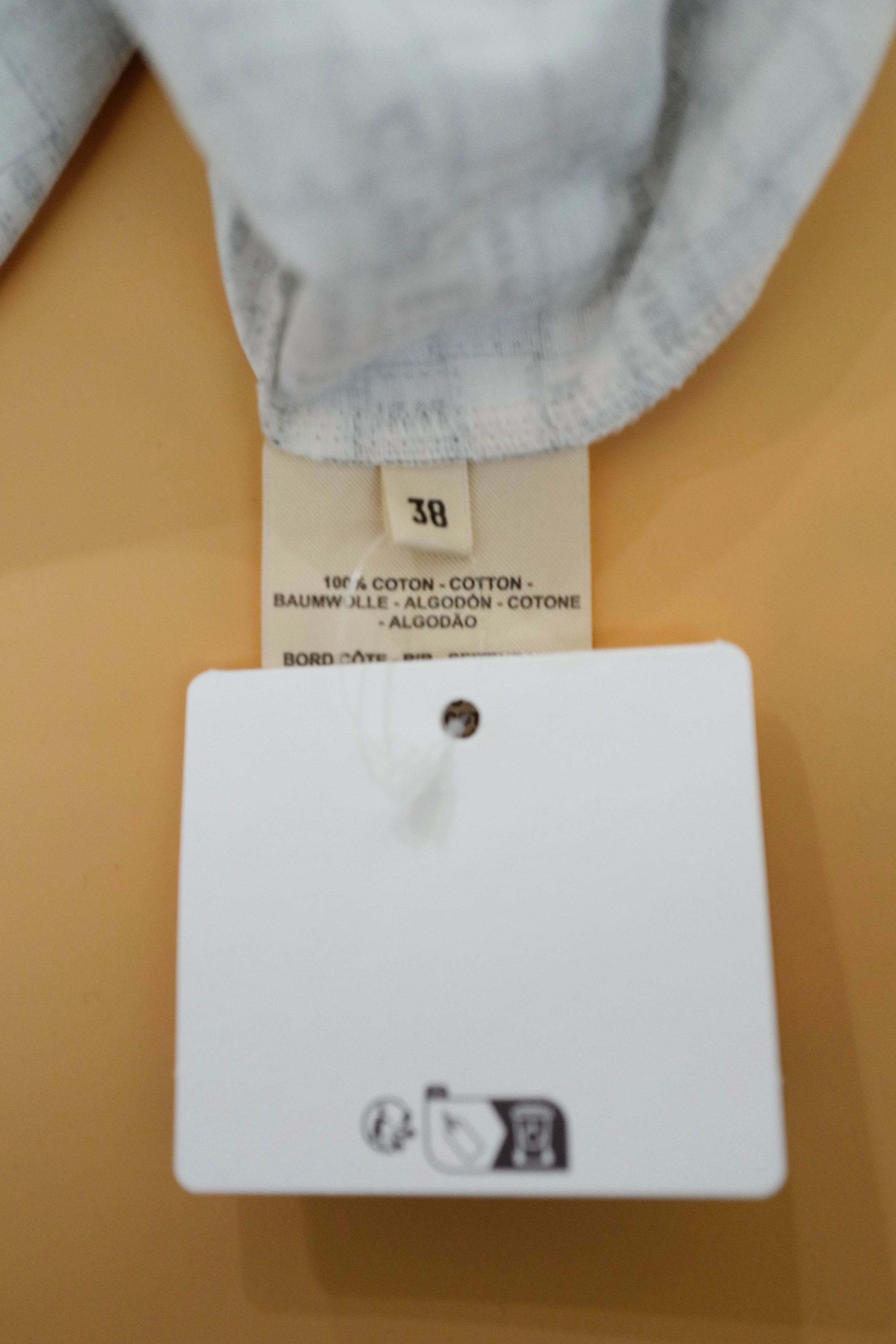 NEW Hermès Robe Droite Imprimée Bolduc au Carre Blanc Casse size 38