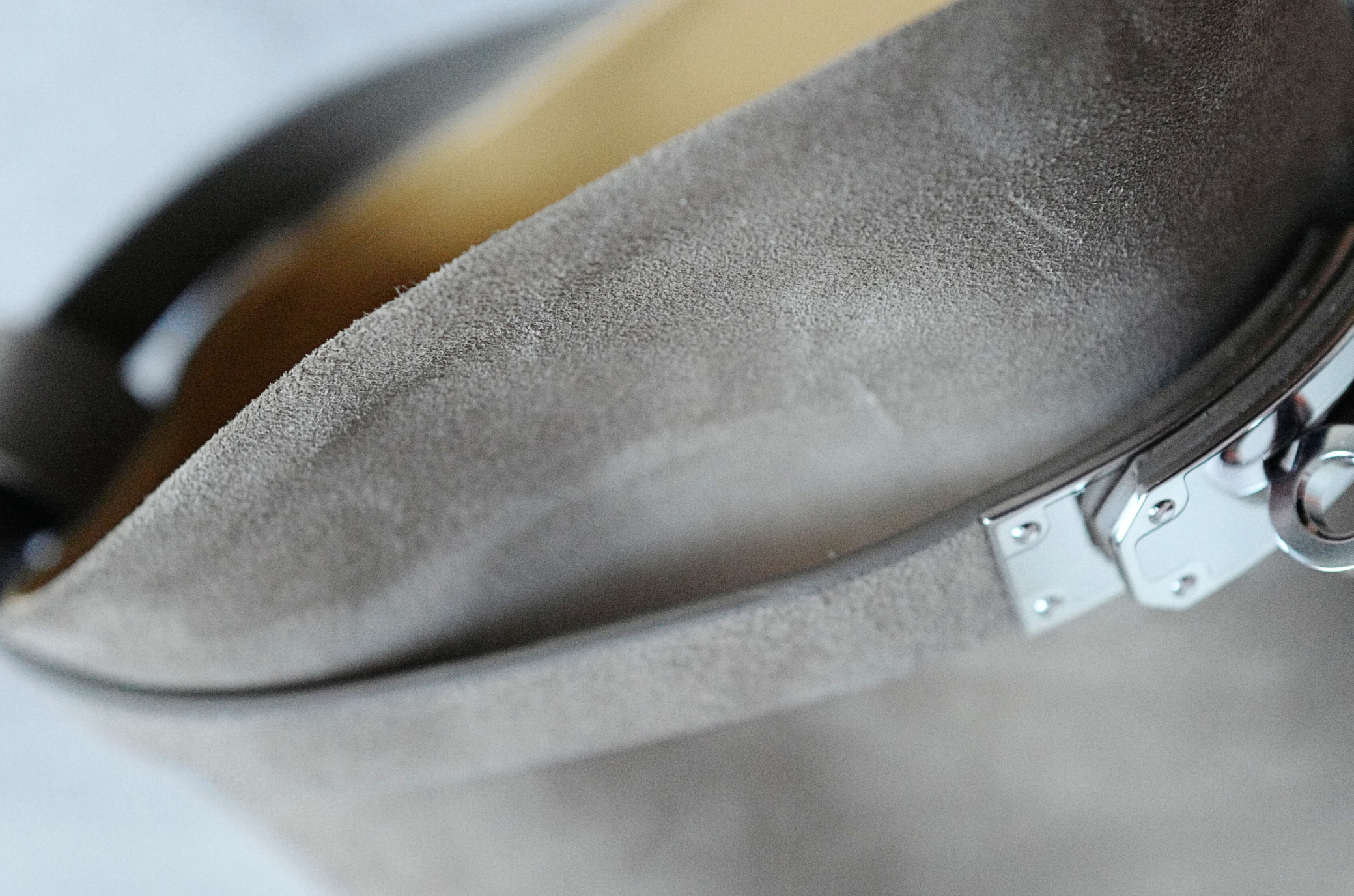 Hermès Jumping Supple Suede Goatskin Boots Étoupe with Palladium Hardware Size 38