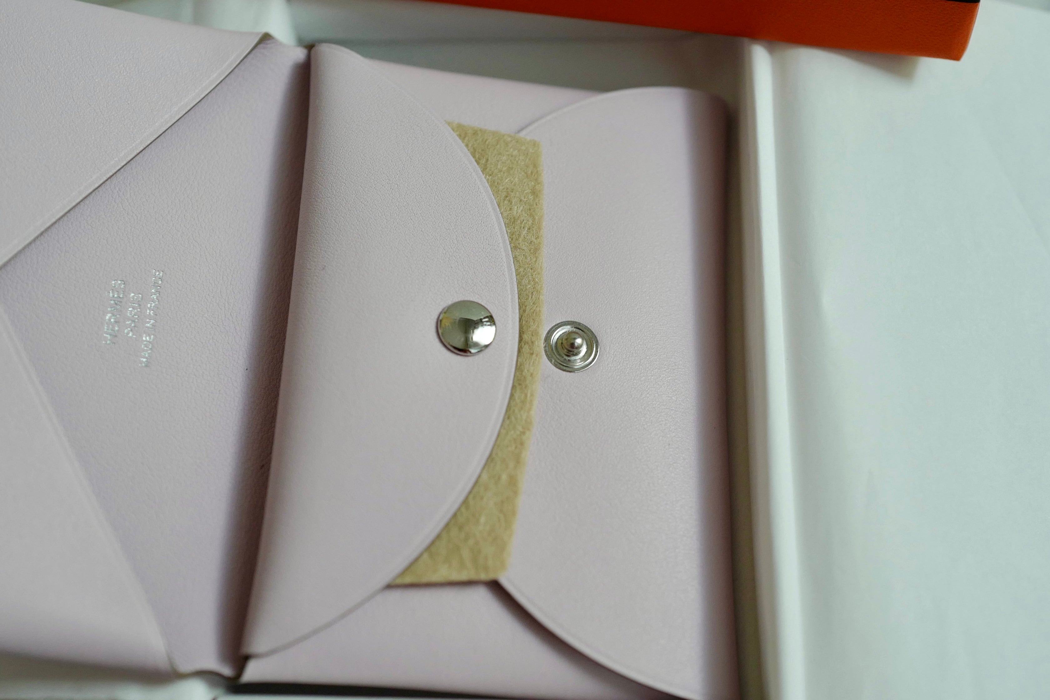 BNIB Hermes Calvi Duo in Spring Owl Veau Swift Card Holder PHW