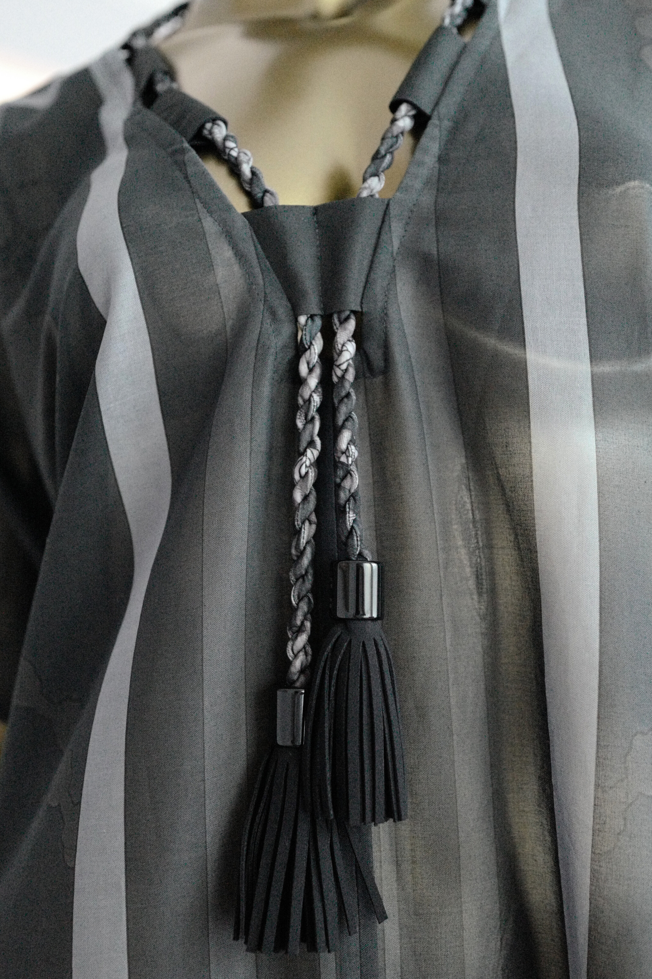 NEW Hermès Palefroi Remix Maxi Caftan Dress Gris Charbon Size 36 Beachwear