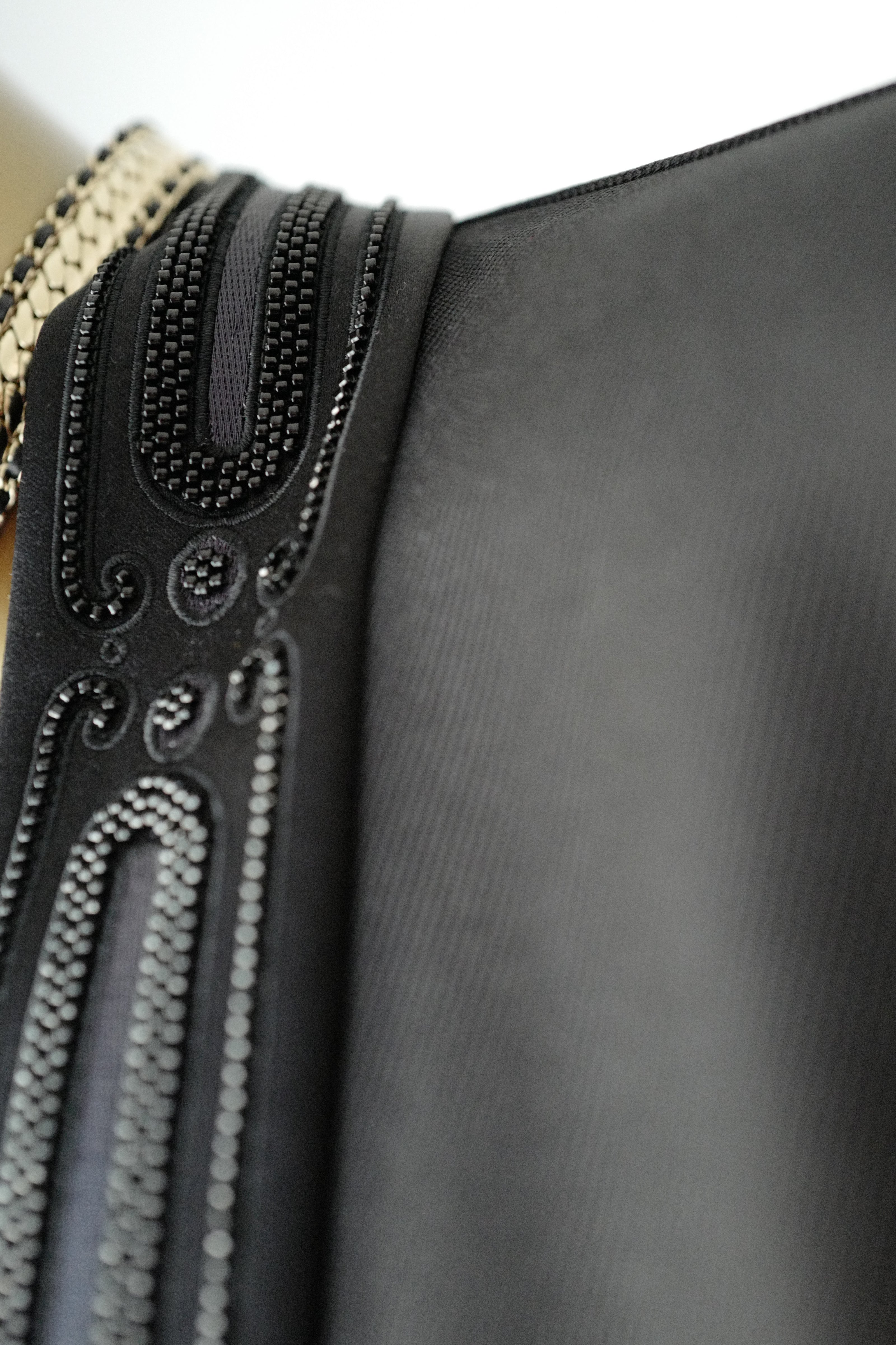 NEW Hermes Embroidered Long Poncho Vest Size 34 Noir Black Over $7K Retail