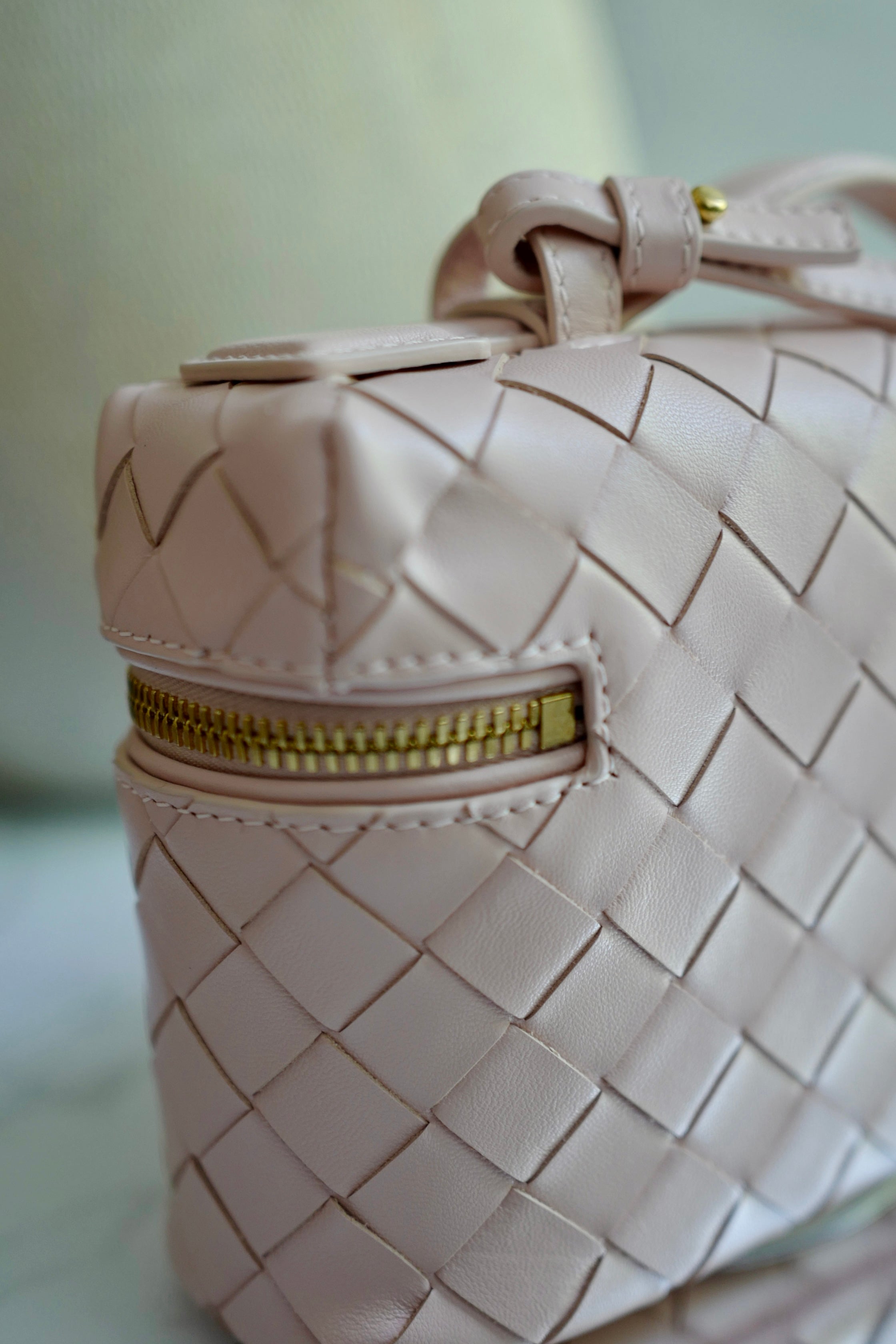 Bottega Veneta Bang Bang Vanity Bag in Cameo Pink NEW