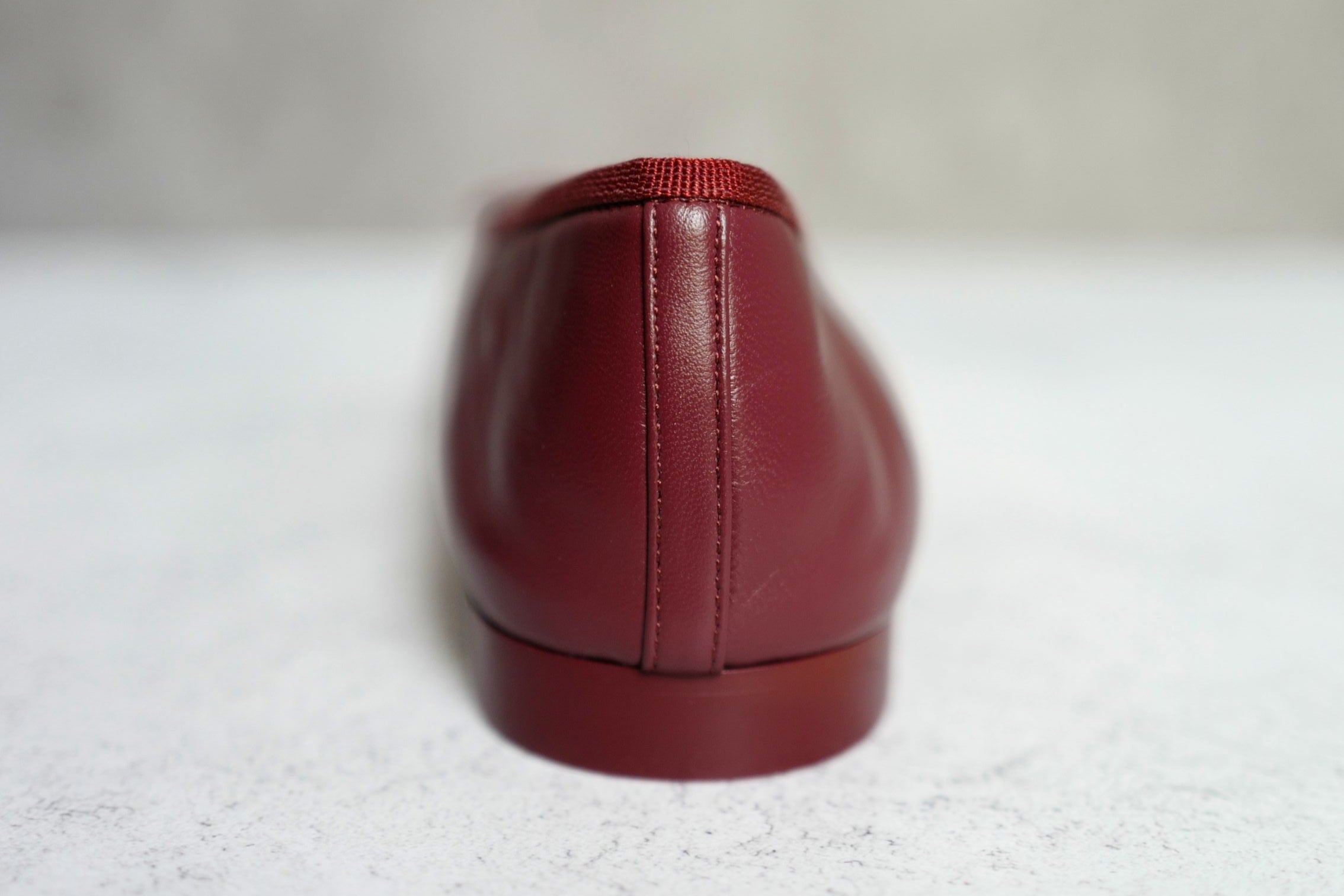 Chanel 26S Matthieu Blazy's Ballet Flats Burgundy Pink Lambskin Size 38C