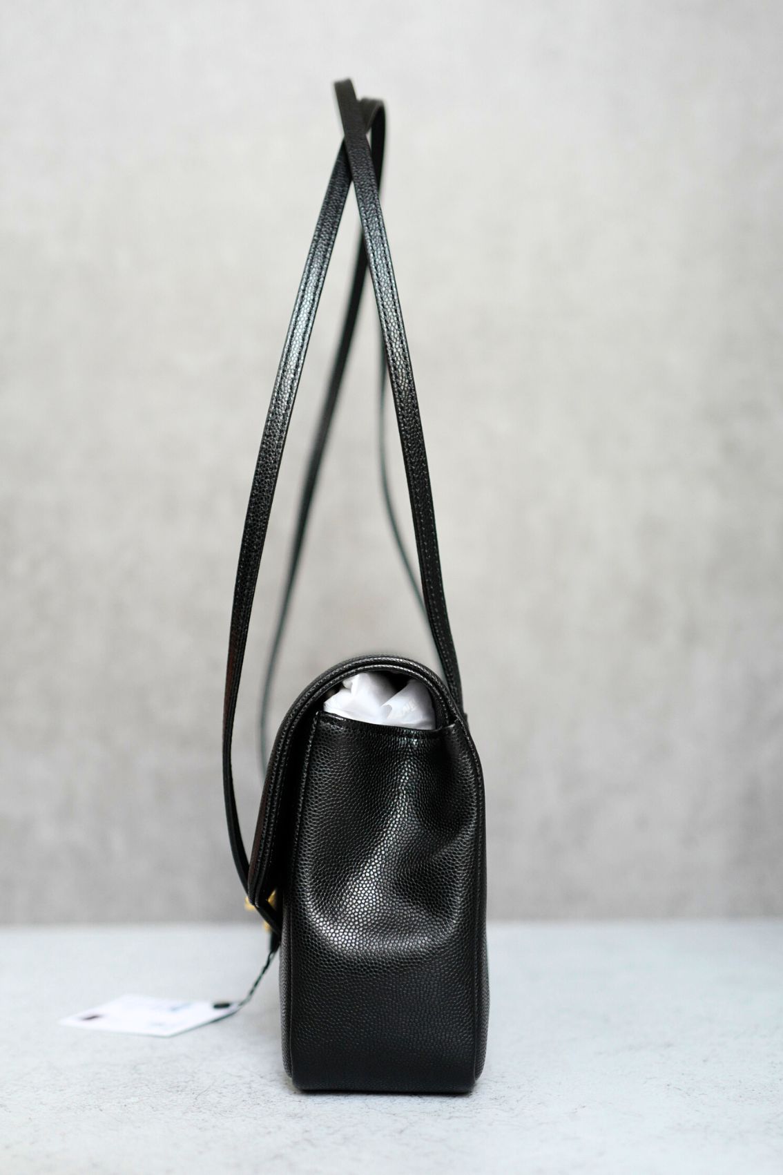 Chanel 26s Preppy Coco 22 Small Black Grained Shiny Calfskin With Gold Hardware