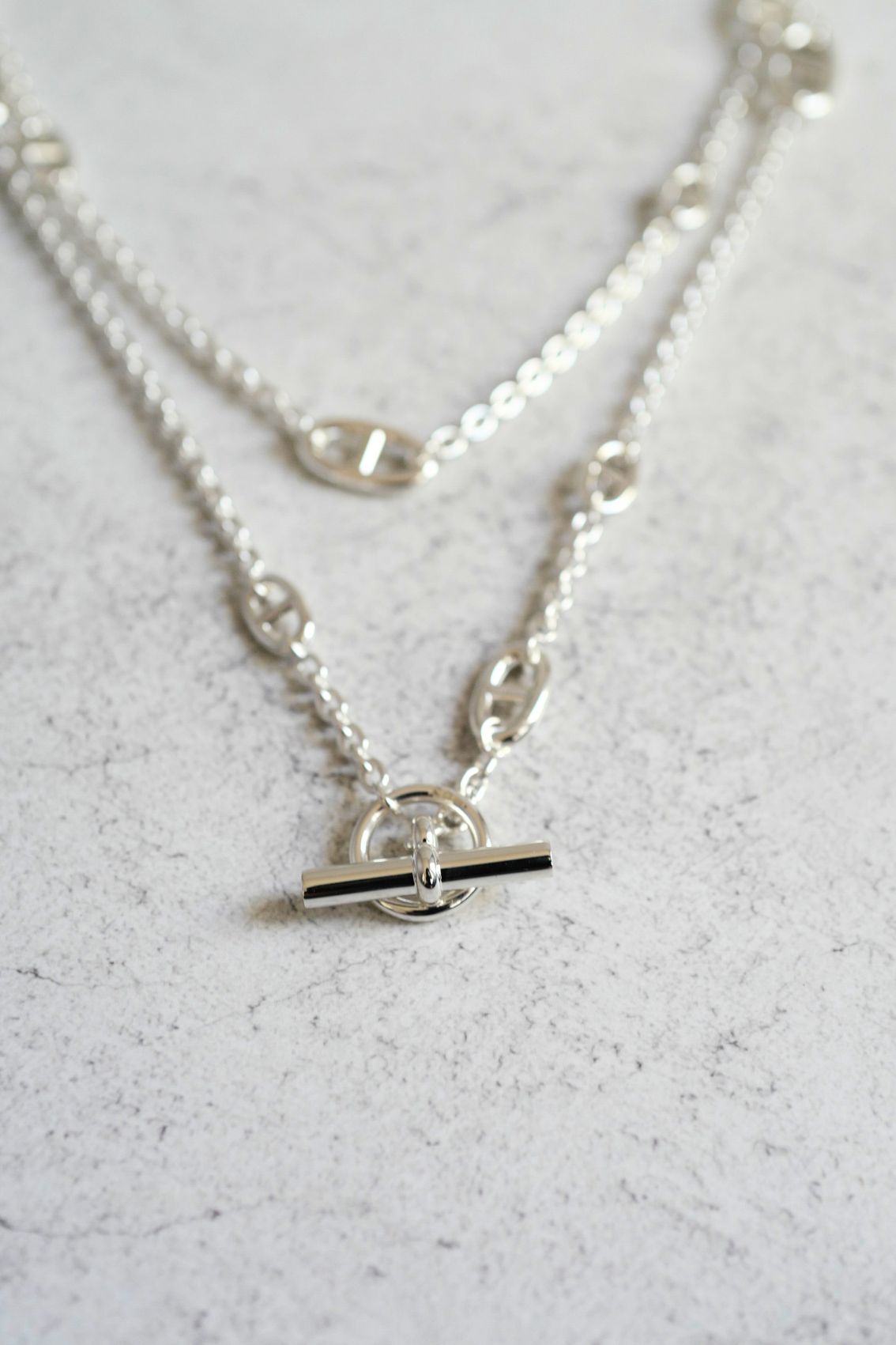 Hermès Farandole Long Necklace 120 Sterling Silver