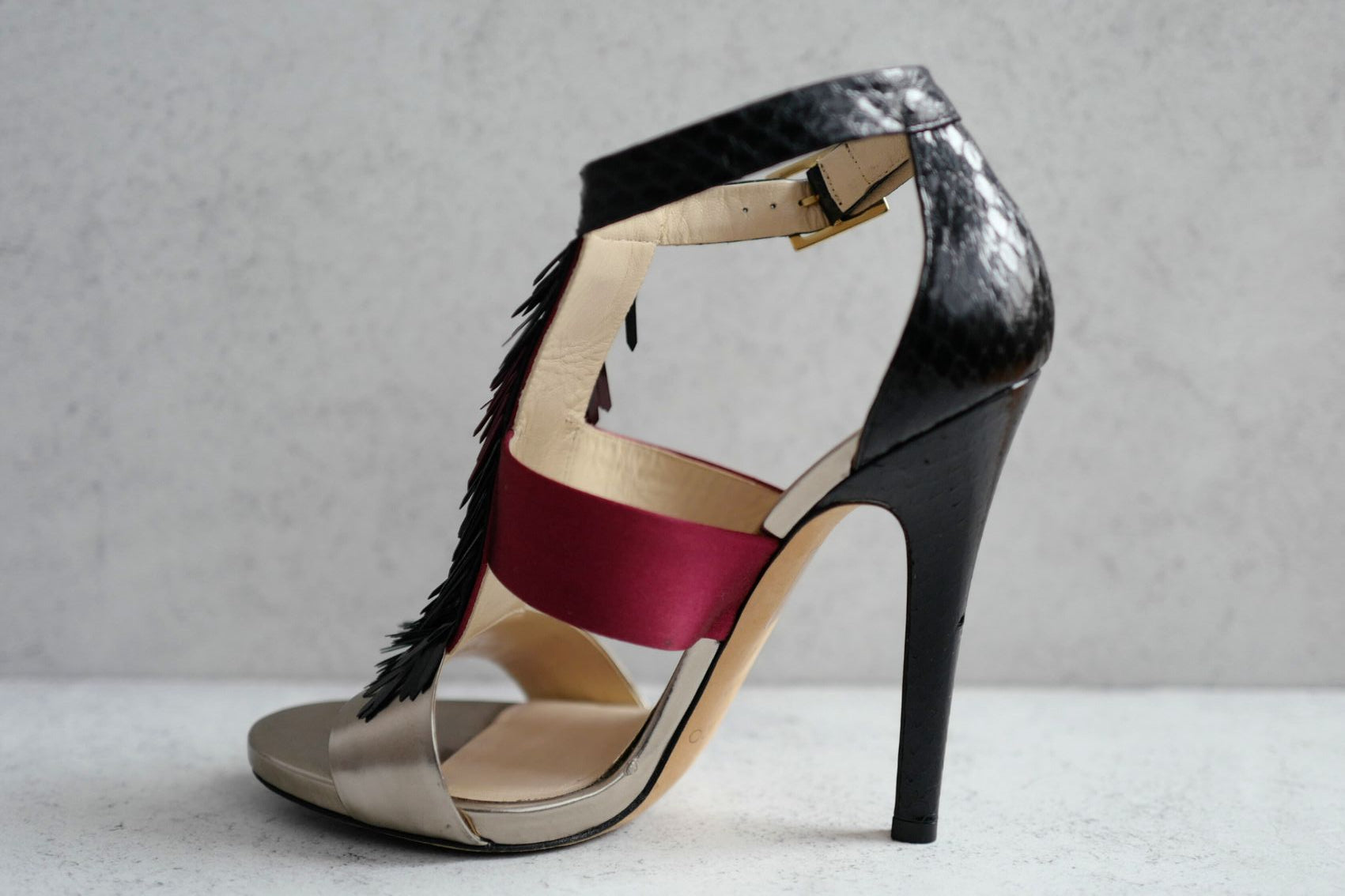 Preloved Jimmy Choo Heels Fedora Razor Sequins size 36.5