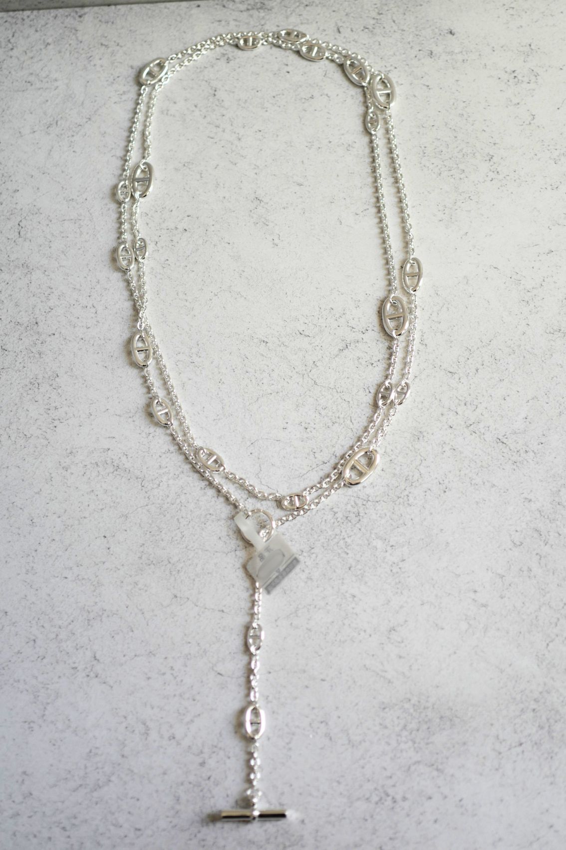 Hermès Farandole Long Necklace 160 Sterling Silver