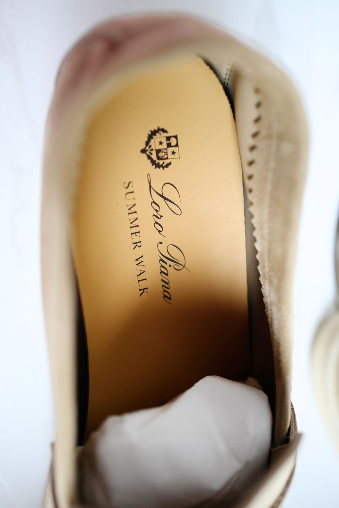 Loro Piana Summer Charms Walk Loafer Sandstone Suede Leather Size 40