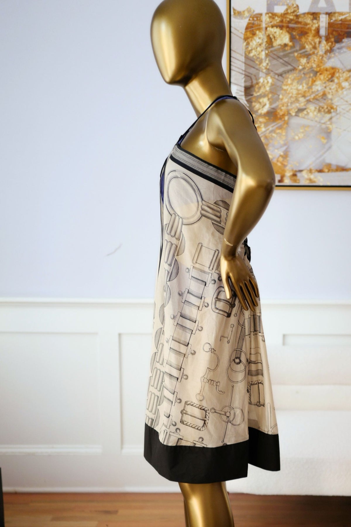 NEW Hermès "Cahier du Colporteur" Beach Dress Beige Pierre D'Istrie Size 36