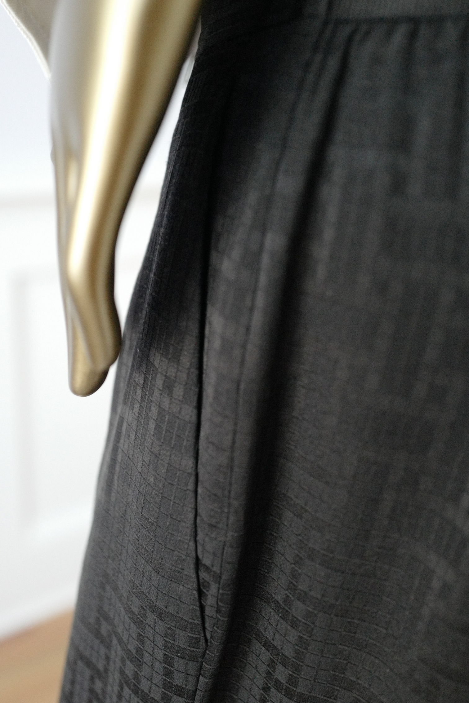 New Hermès Mosaique Wide-Leg Pants Noir Black Size 36